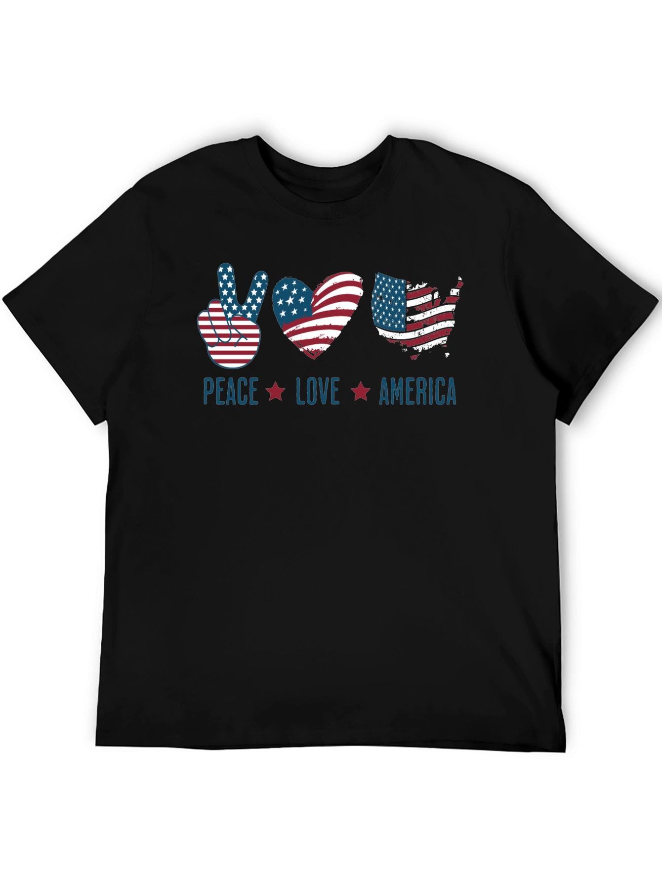 Patriotic Peace Love America T-Shirt