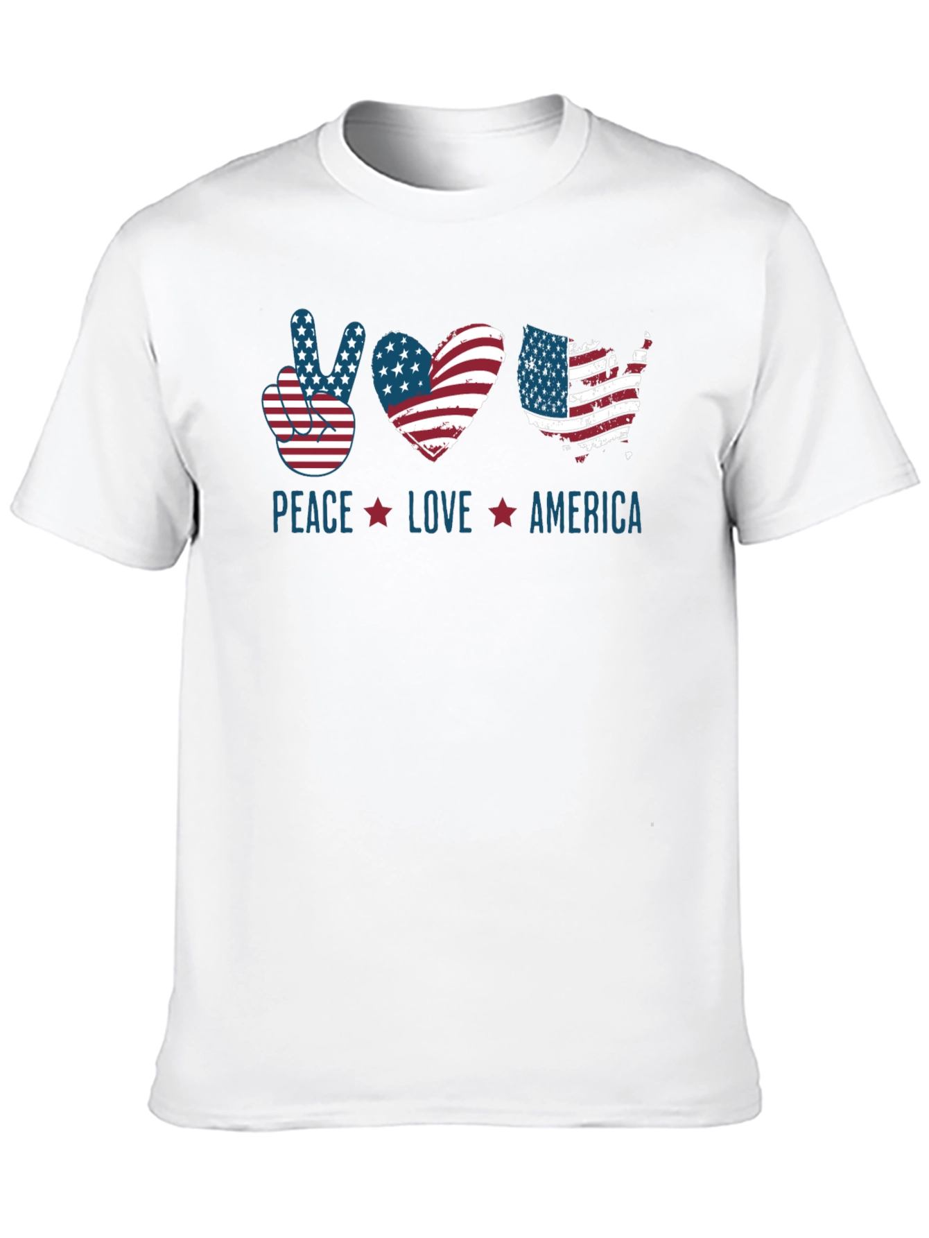 Patriotic Peace Love America T-Shirt