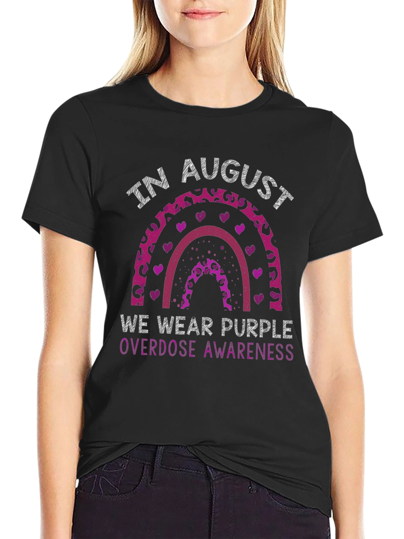 Purple Overdose Awareness Rainbow T-Shirt