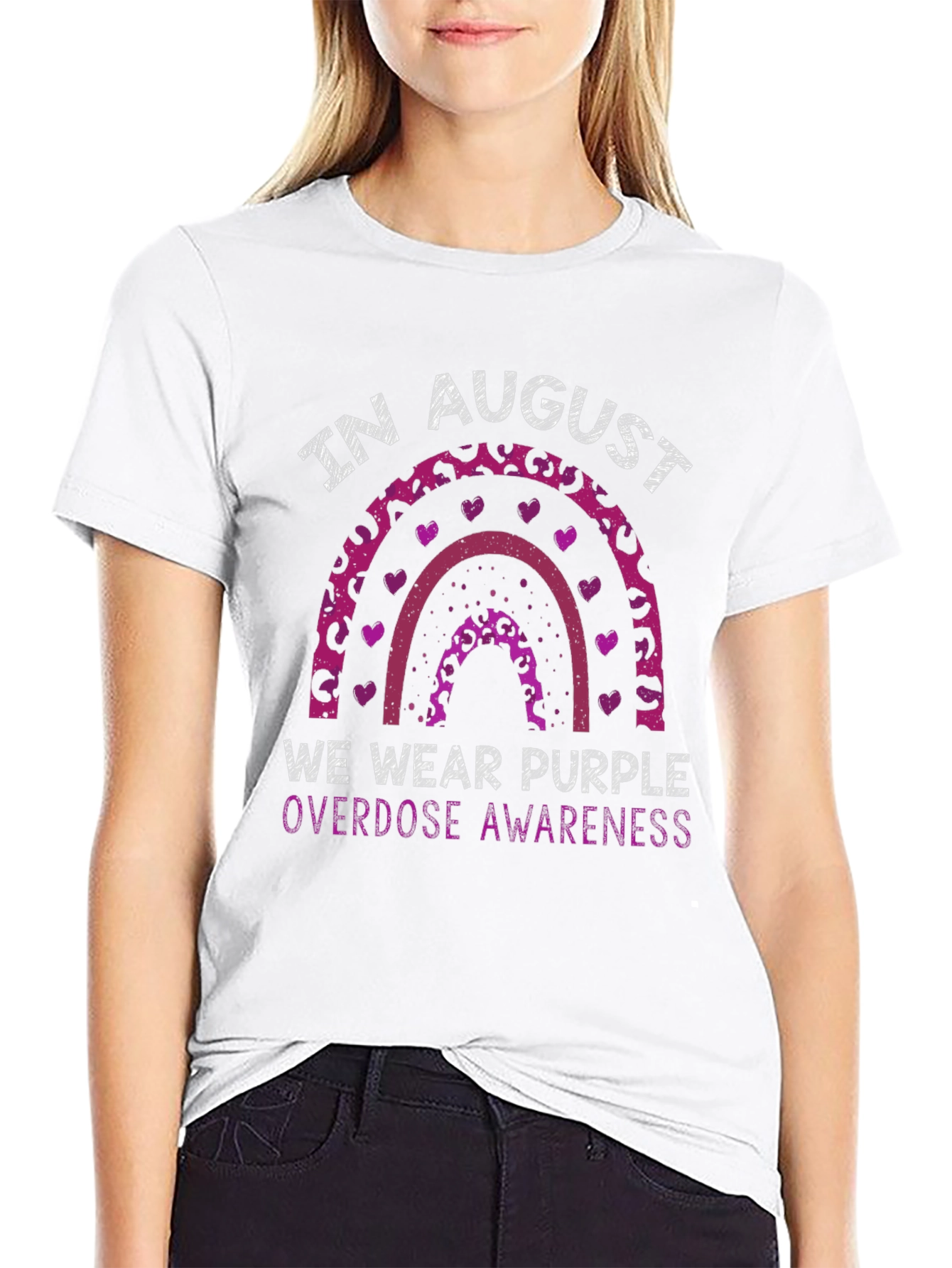 Purple Overdose Awareness Rainbow T-Shirt