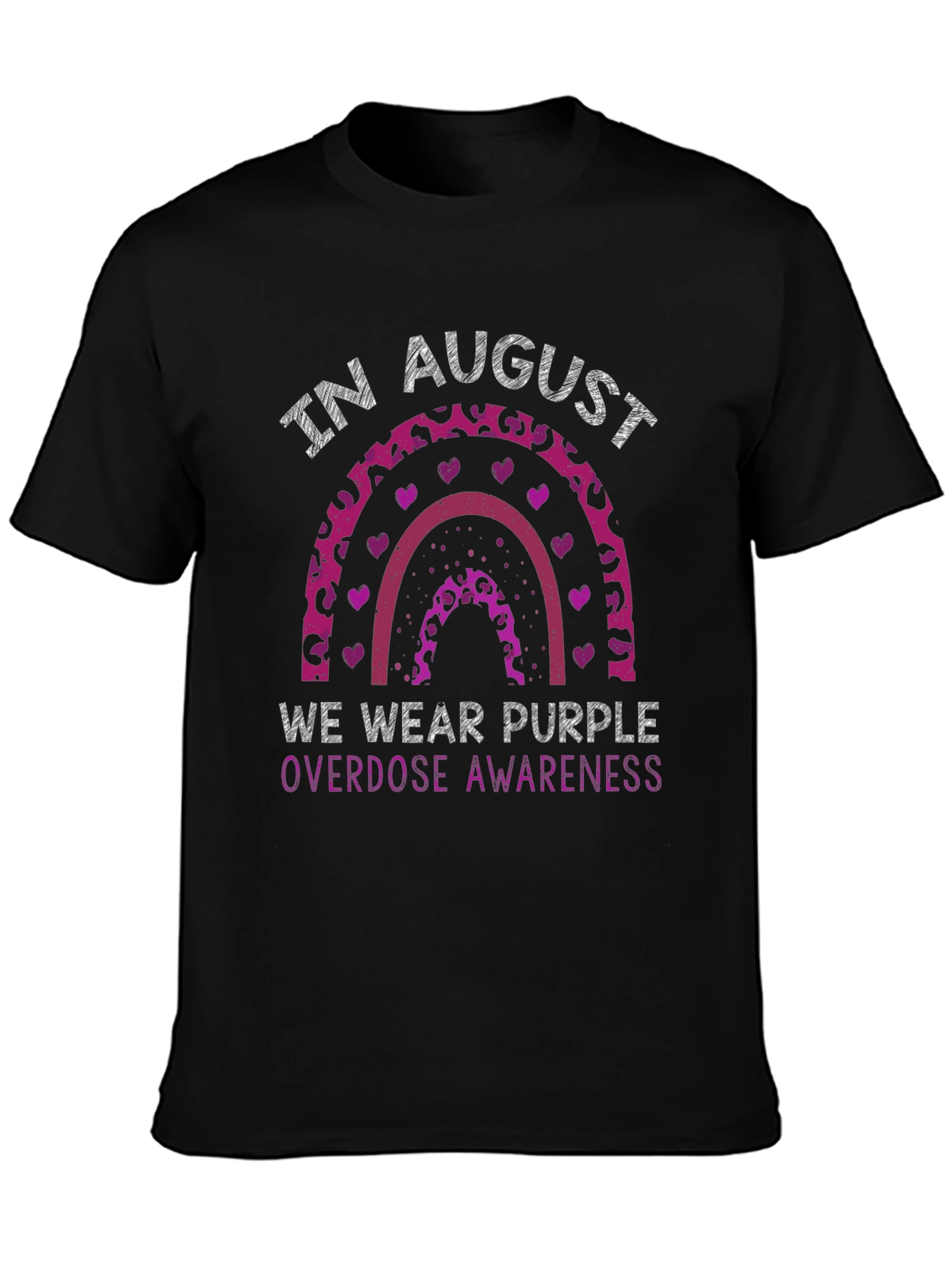 Purple Overdose Awareness Rainbow T-Shirt