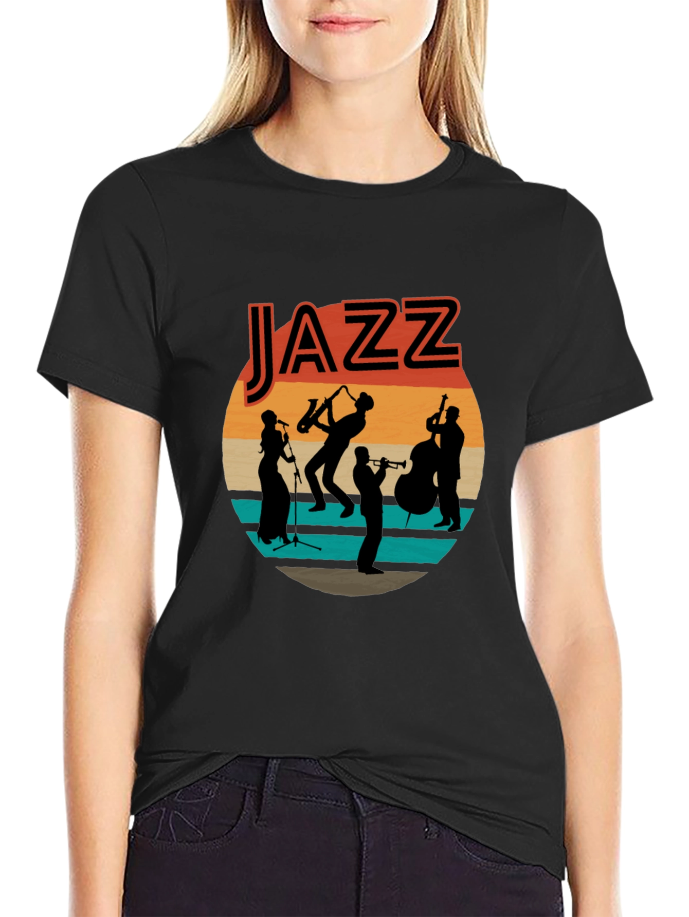 Jazz Band Graphic T-Shirt - Retro Music Tee