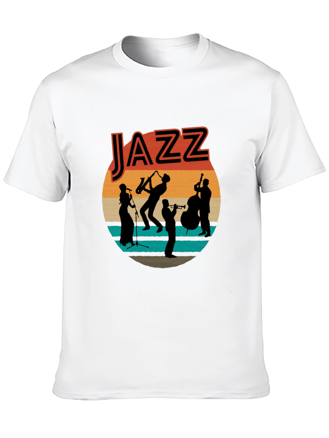 Jazz Band Graphic T-Shirt - Retro Music Tee