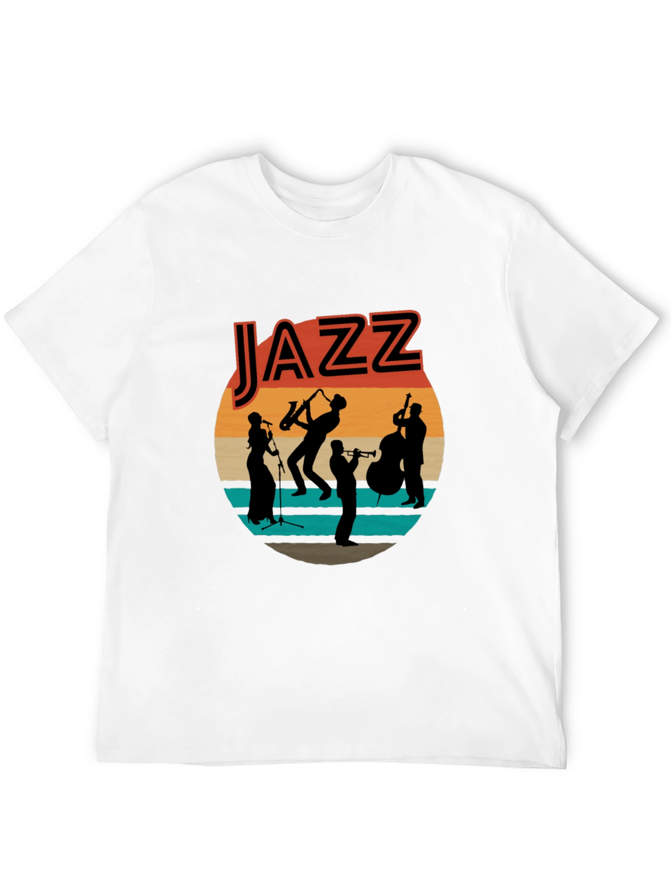 Jazz Band Graphic T-Shirt - Retro Music Tee