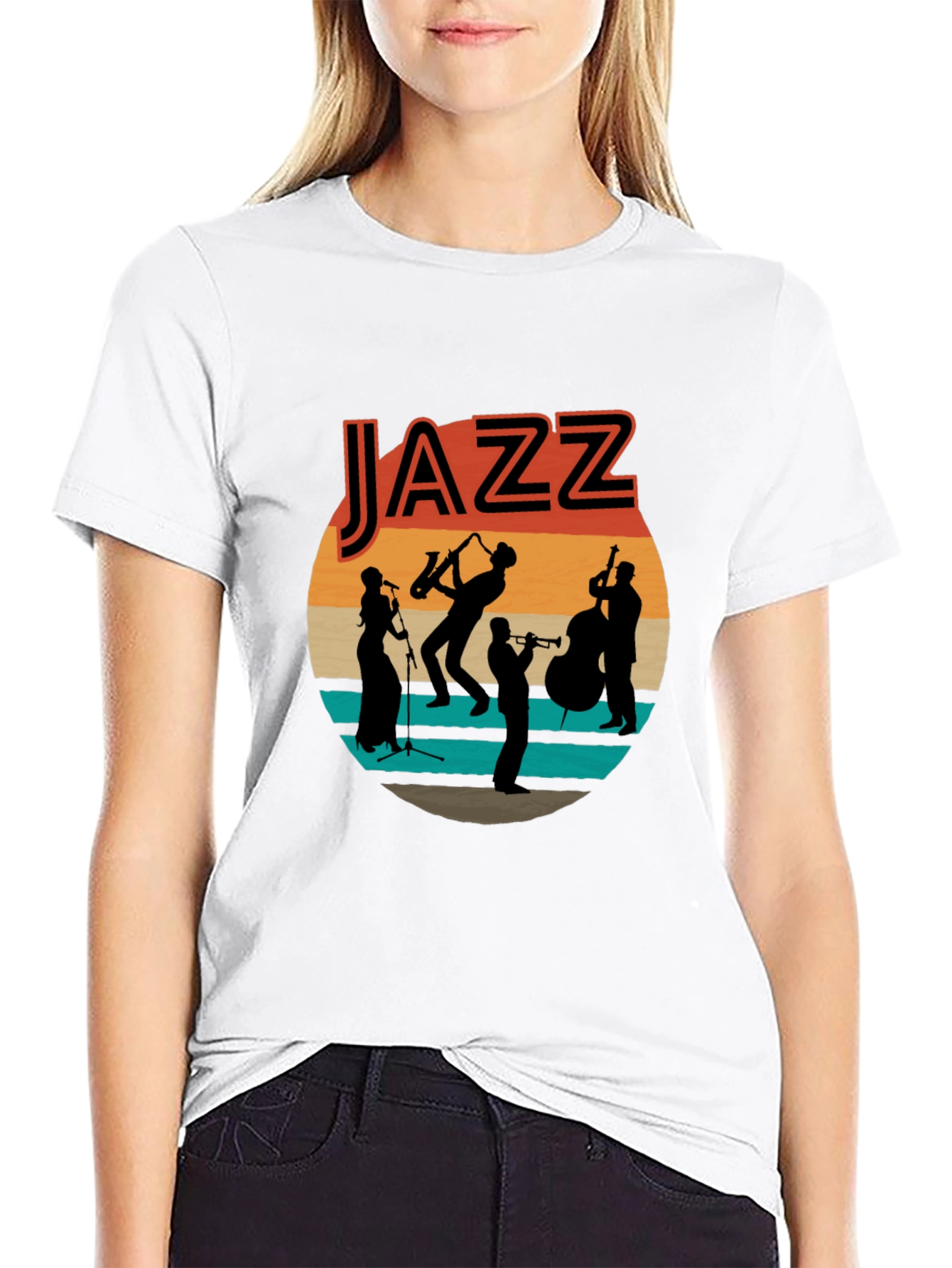 Jazz Band Graphic T-Shirt - Retro Music Tee