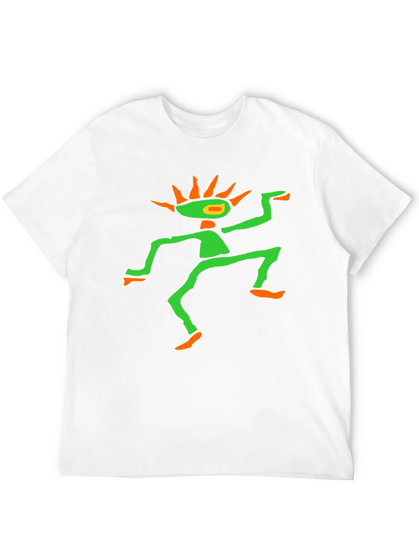 Psychedelic Graphic Tee - Black Cotton Blend