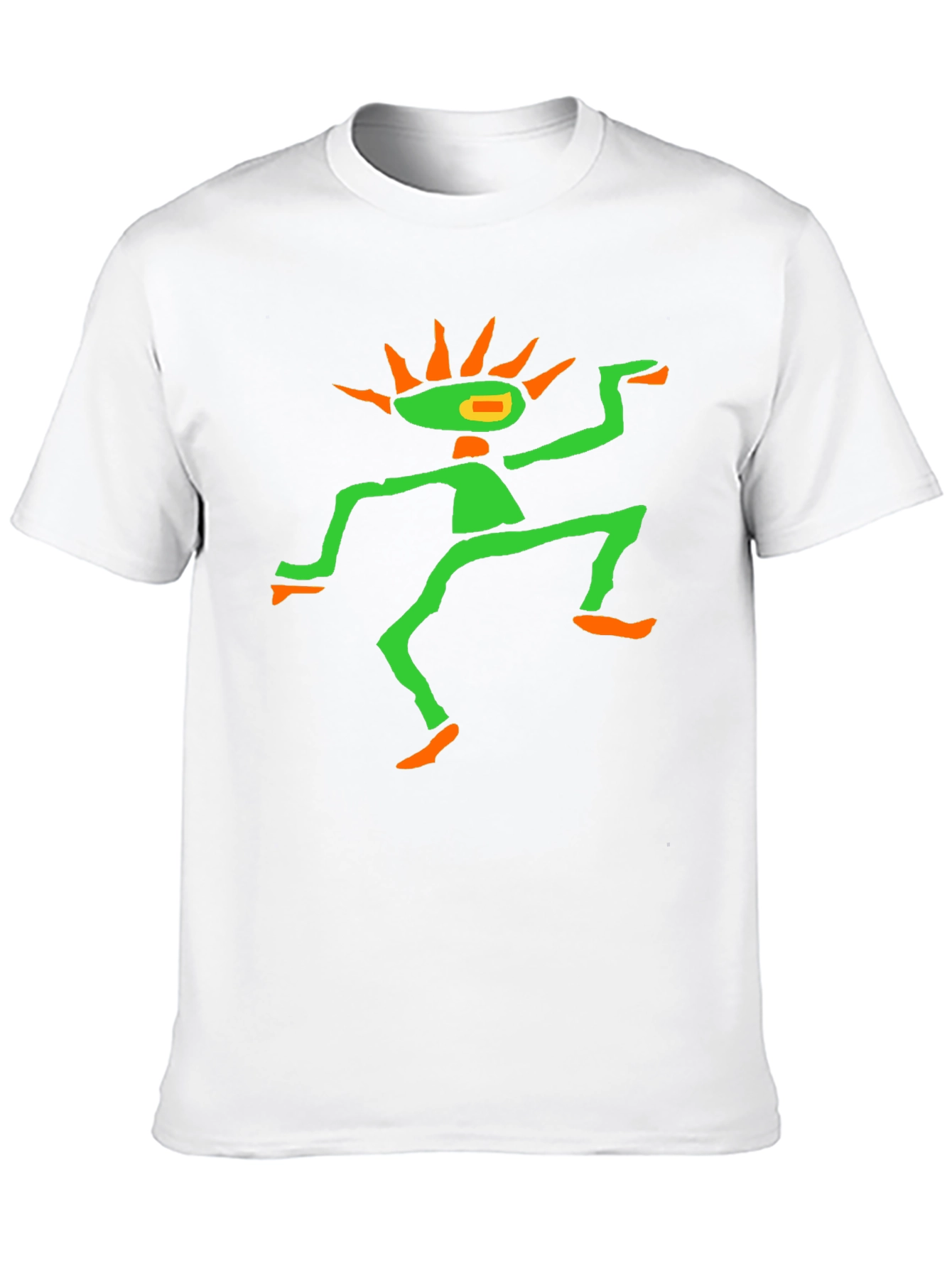 Psychedelic Graphic Tee - Black Cotton Blend