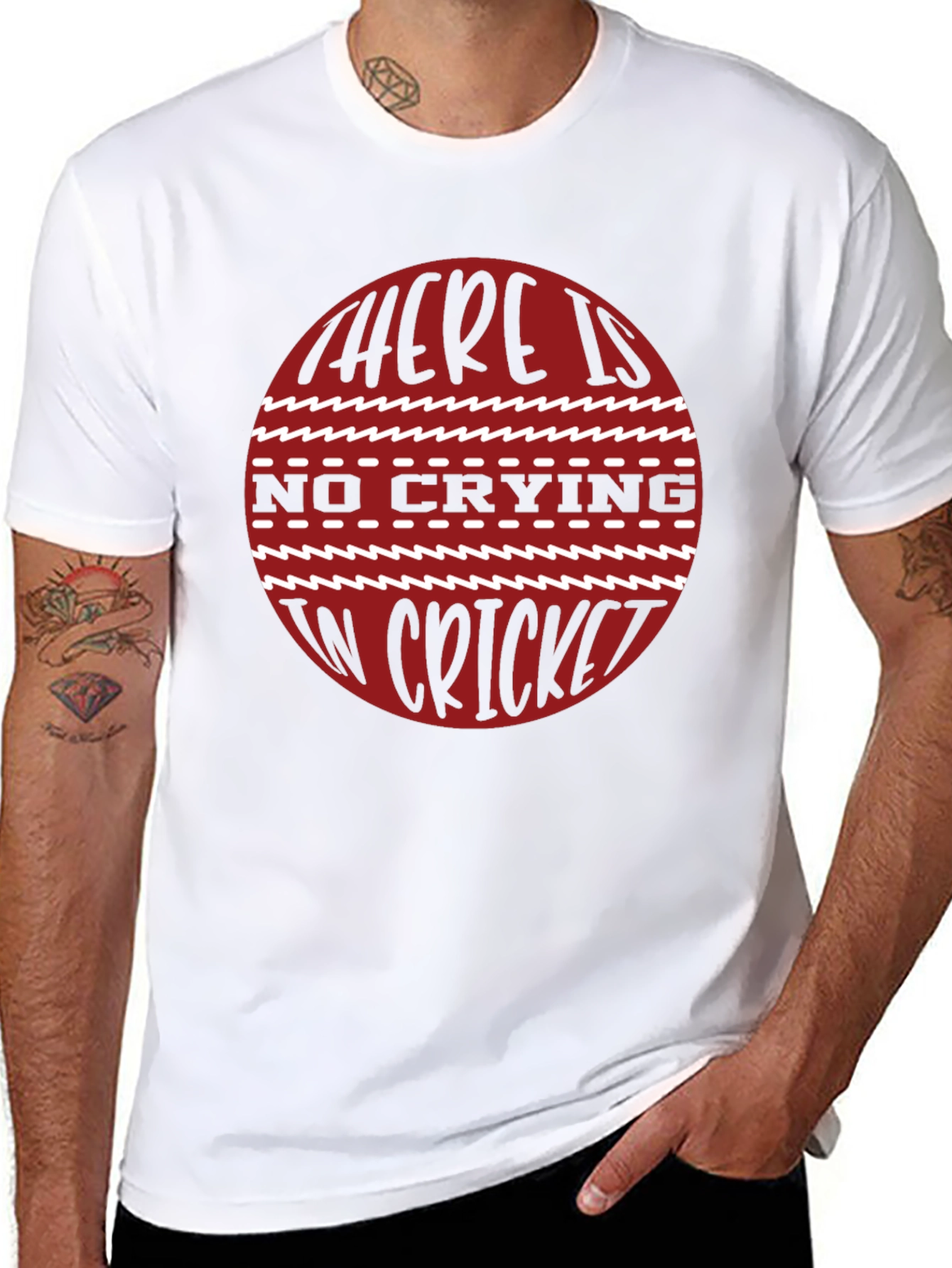 Cricket Lovers T-Shirt - No Crying in Cricket