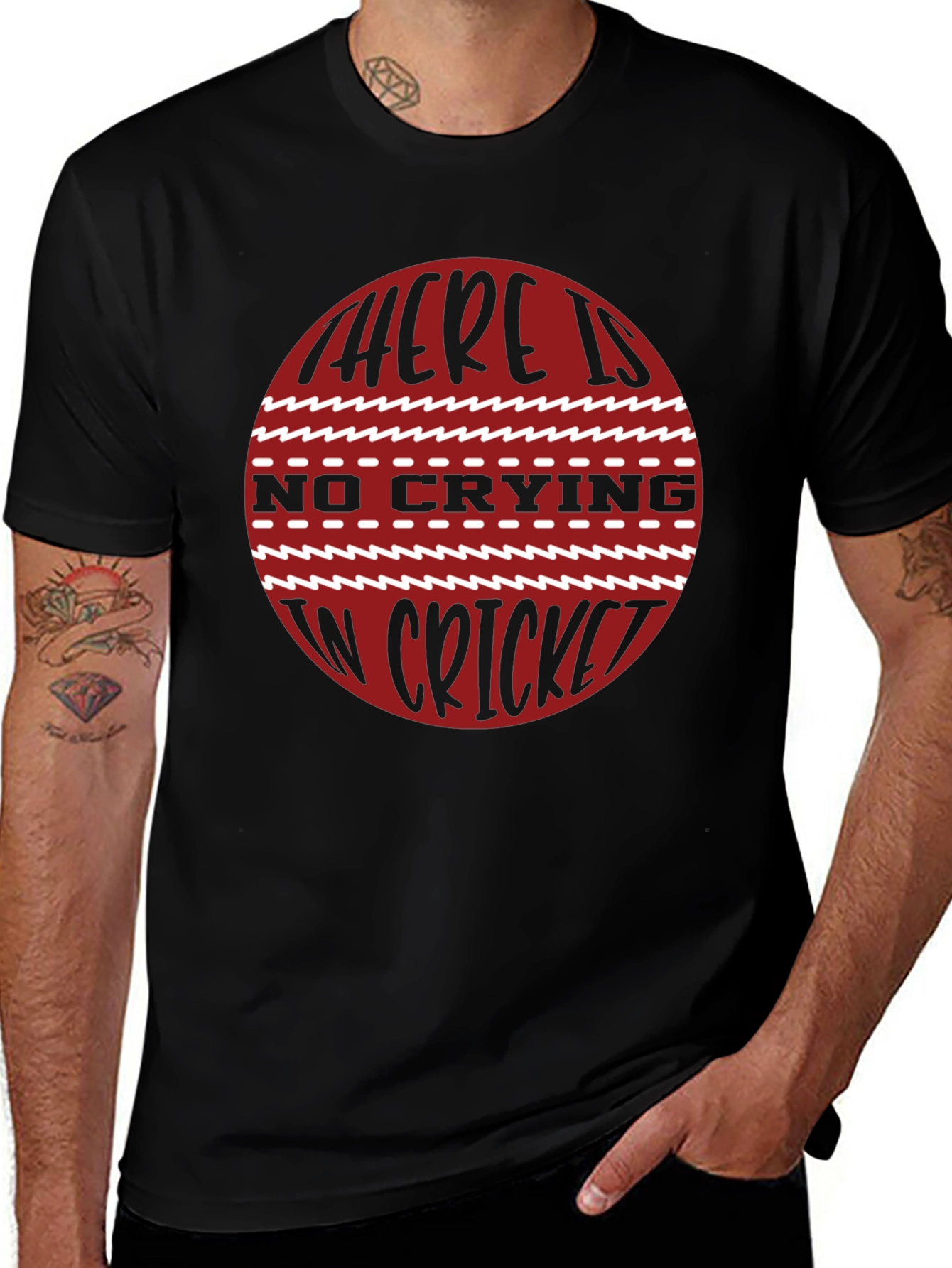 Cricket Lovers T-Shirt - No Crying in Cricket