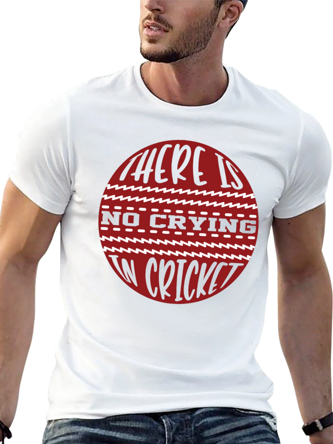 Cricket Lovers T-Shirt - No Crying in Cricket