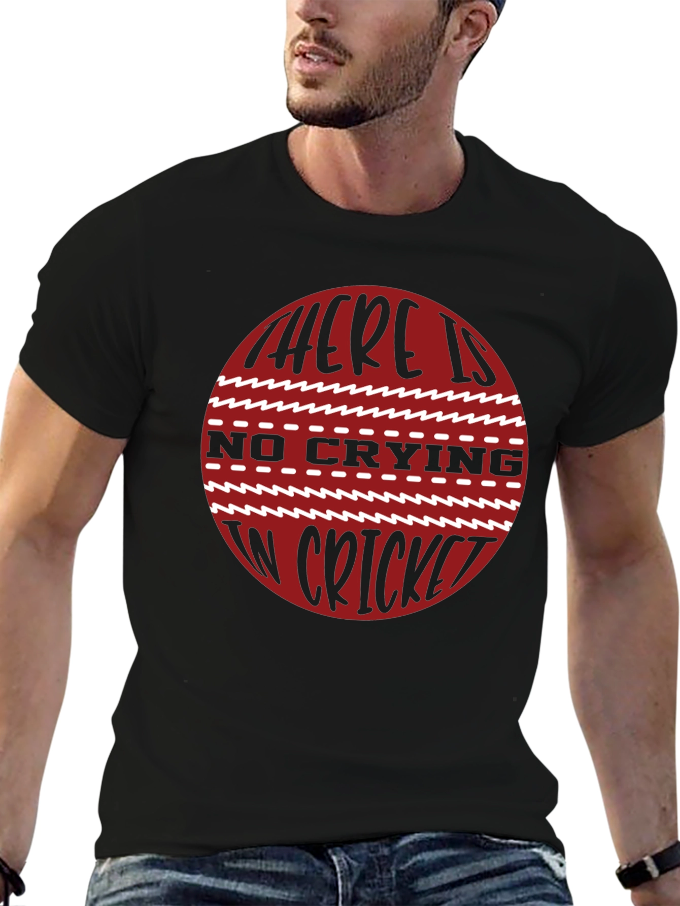 Cricket Lovers T-Shirt - No Crying in Cricket