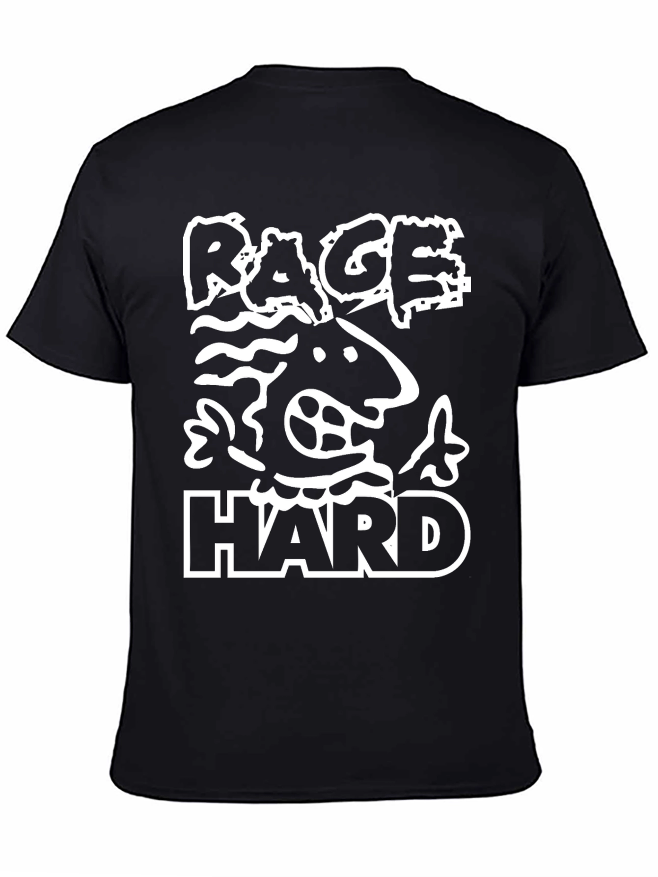 Rage Hard Graphic Print Black T-Shirt