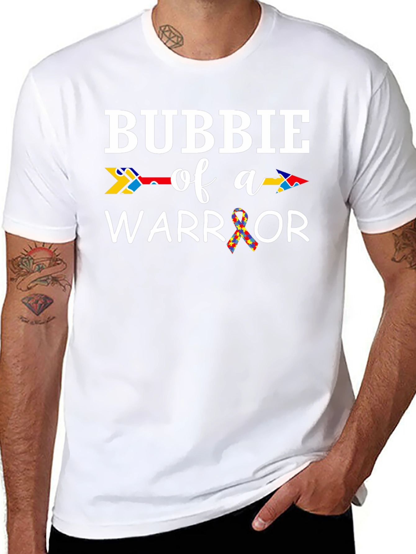 Bubbie of a Warrior Autism Awareness T-Shirt