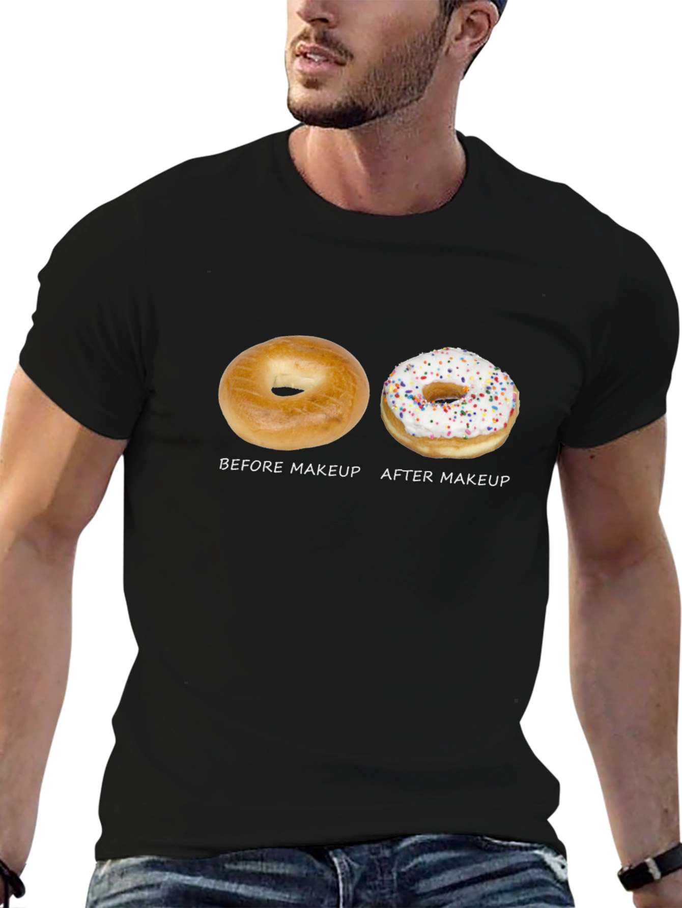 Donut Makeup T-Shirt - Funny & Stylish