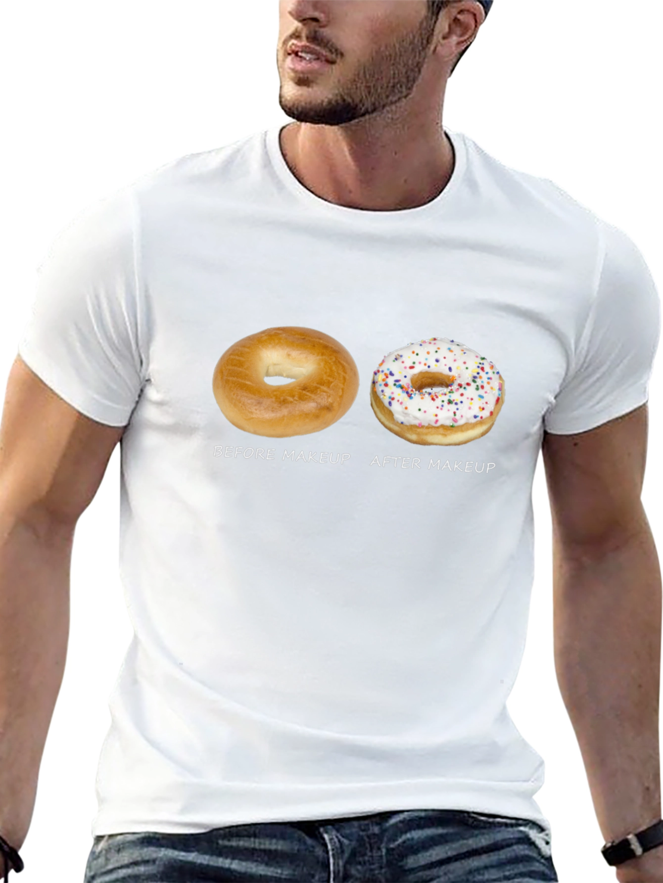 Donut Makeup T-Shirt - Funny & Stylish