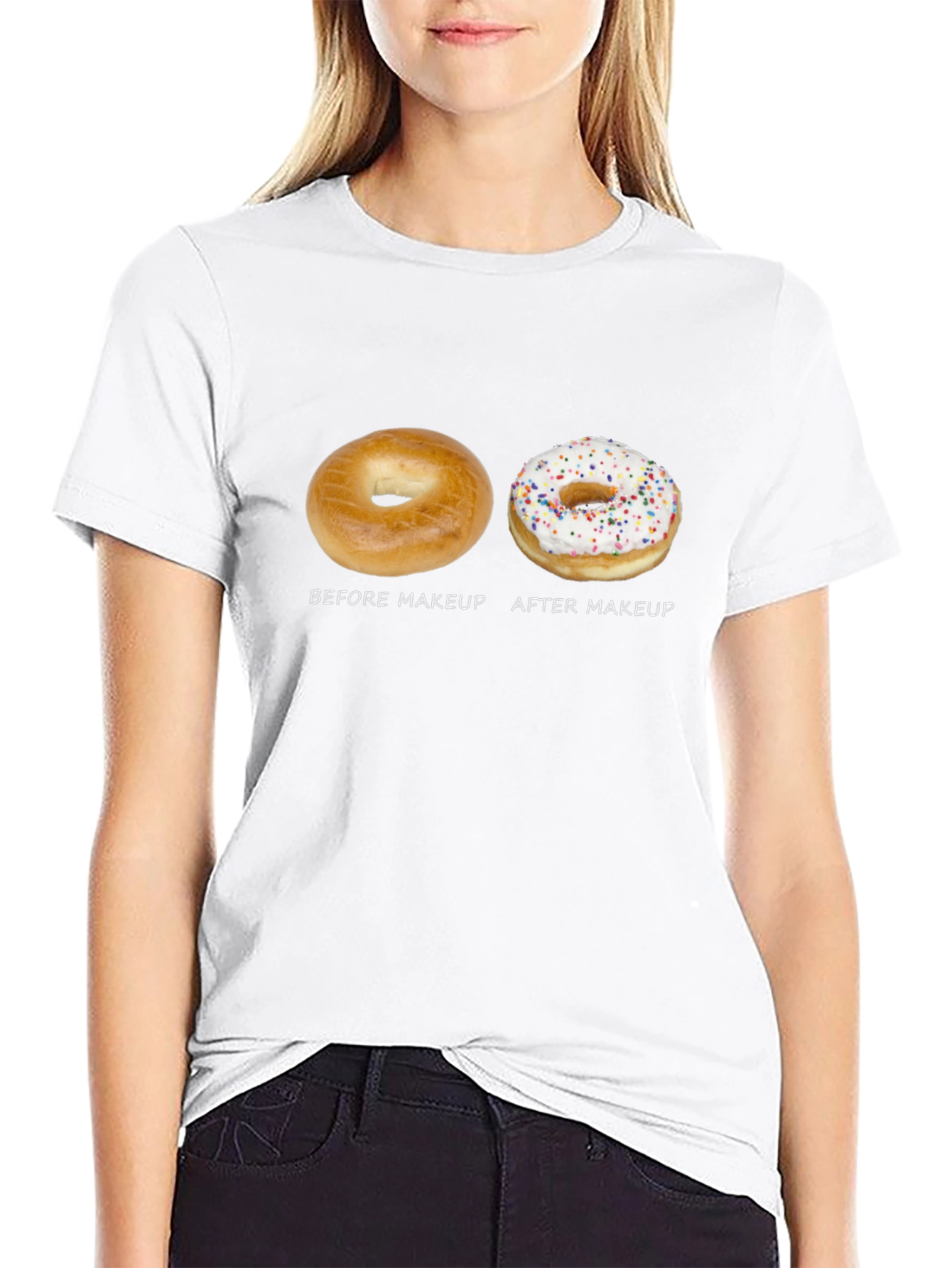 Donut Makeup T-Shirt - Funny & Stylish