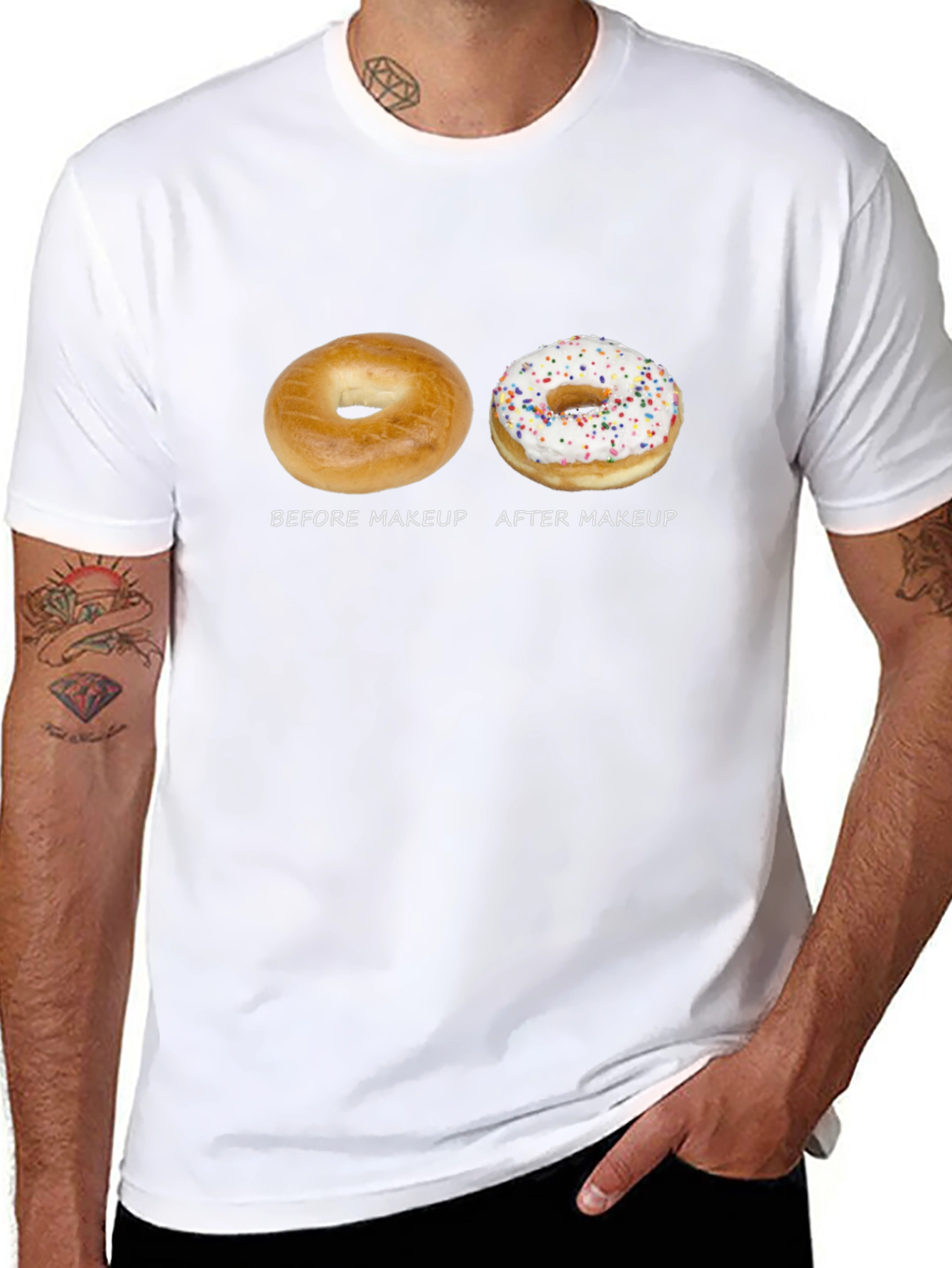 Donut Makeup T-Shirt - Funny & Stylish