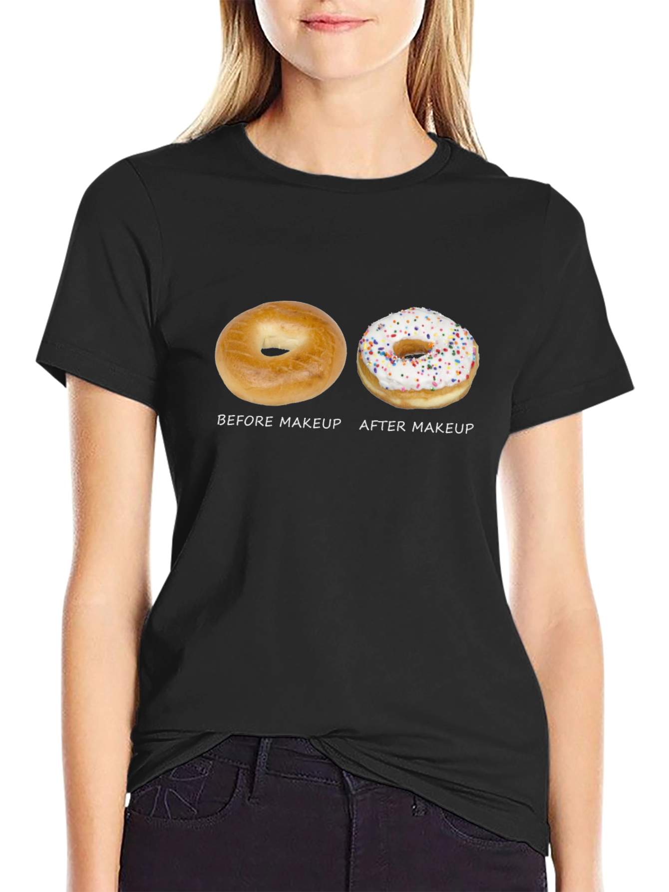Donut Makeup T-Shirt - Funny & Stylish