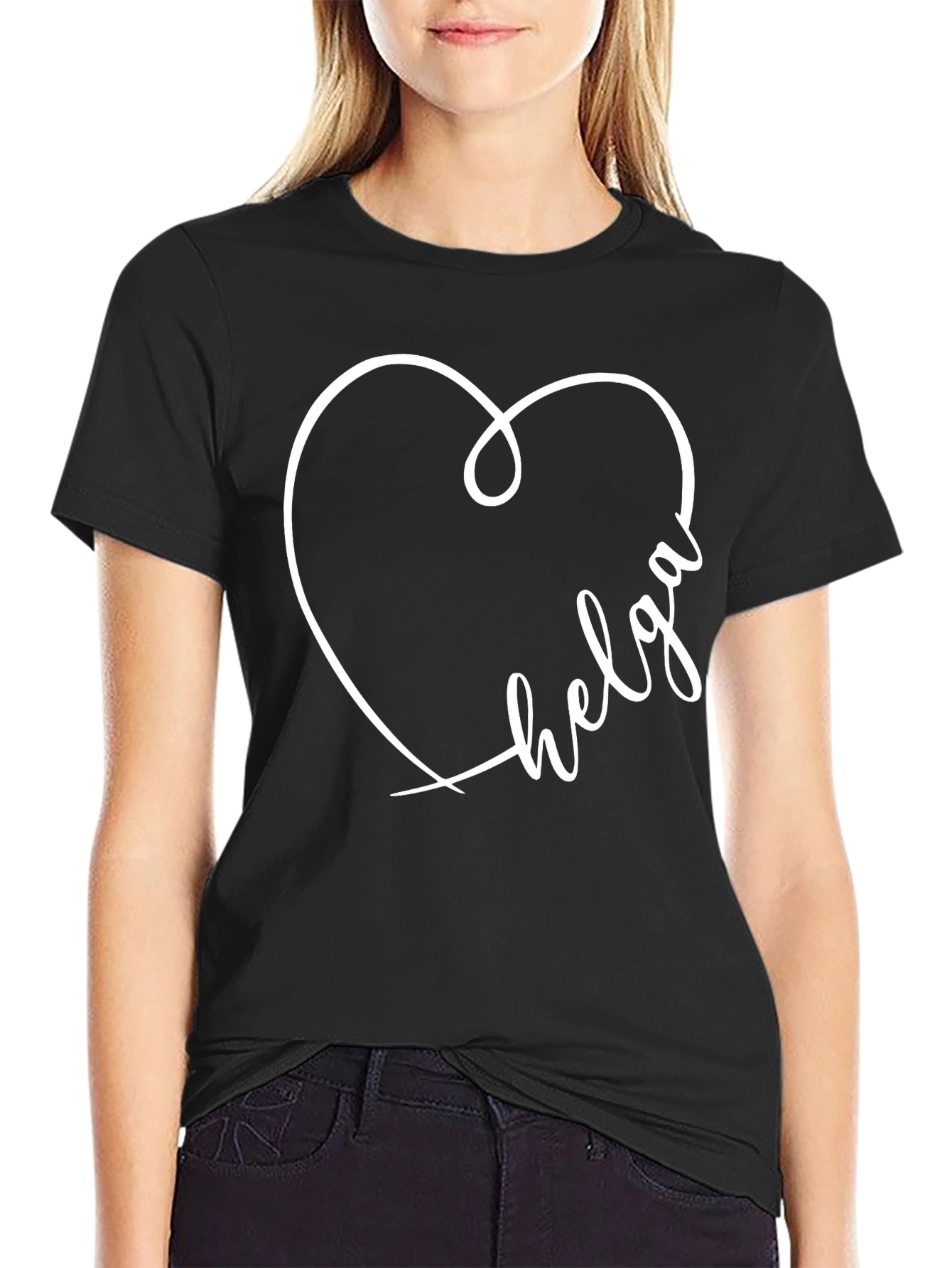 Helga Heart Graphic T-Shirt - Trendy Unisex Tee