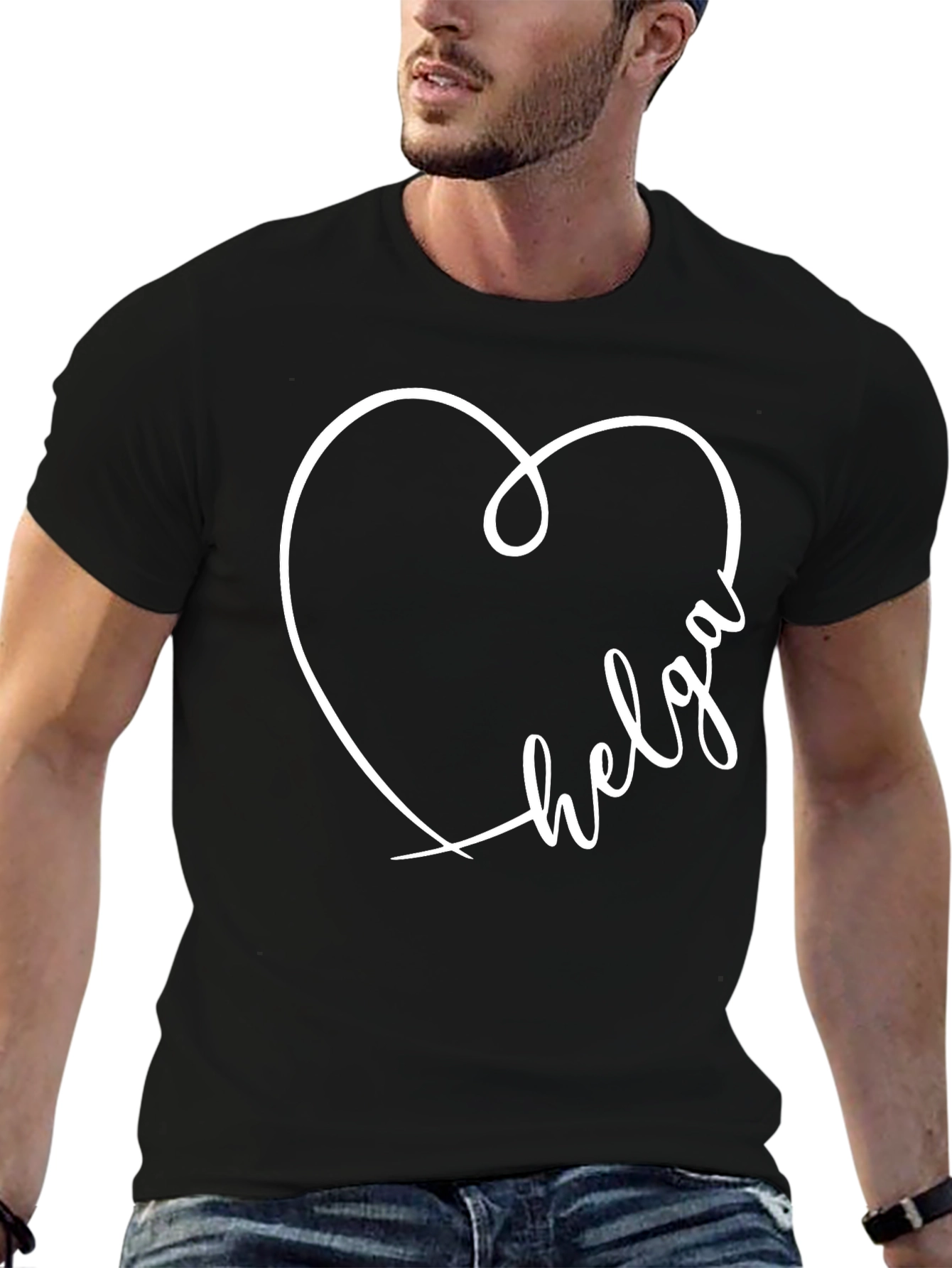 Helga Heart Graphic T-Shirt - Trendy Unisex Tee