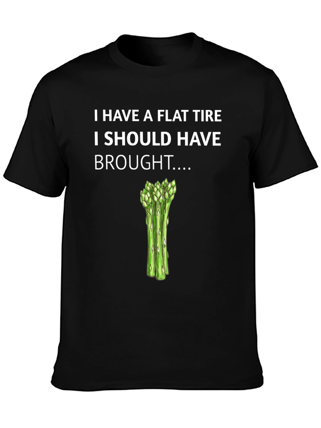Flat Tire Asparagus T-Shirt Funny Graphic Tee