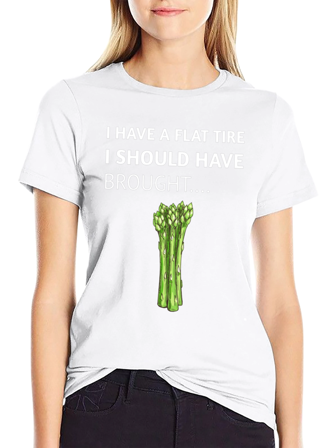 Flat Tire Asparagus T-Shirt Funny Graphic Tee