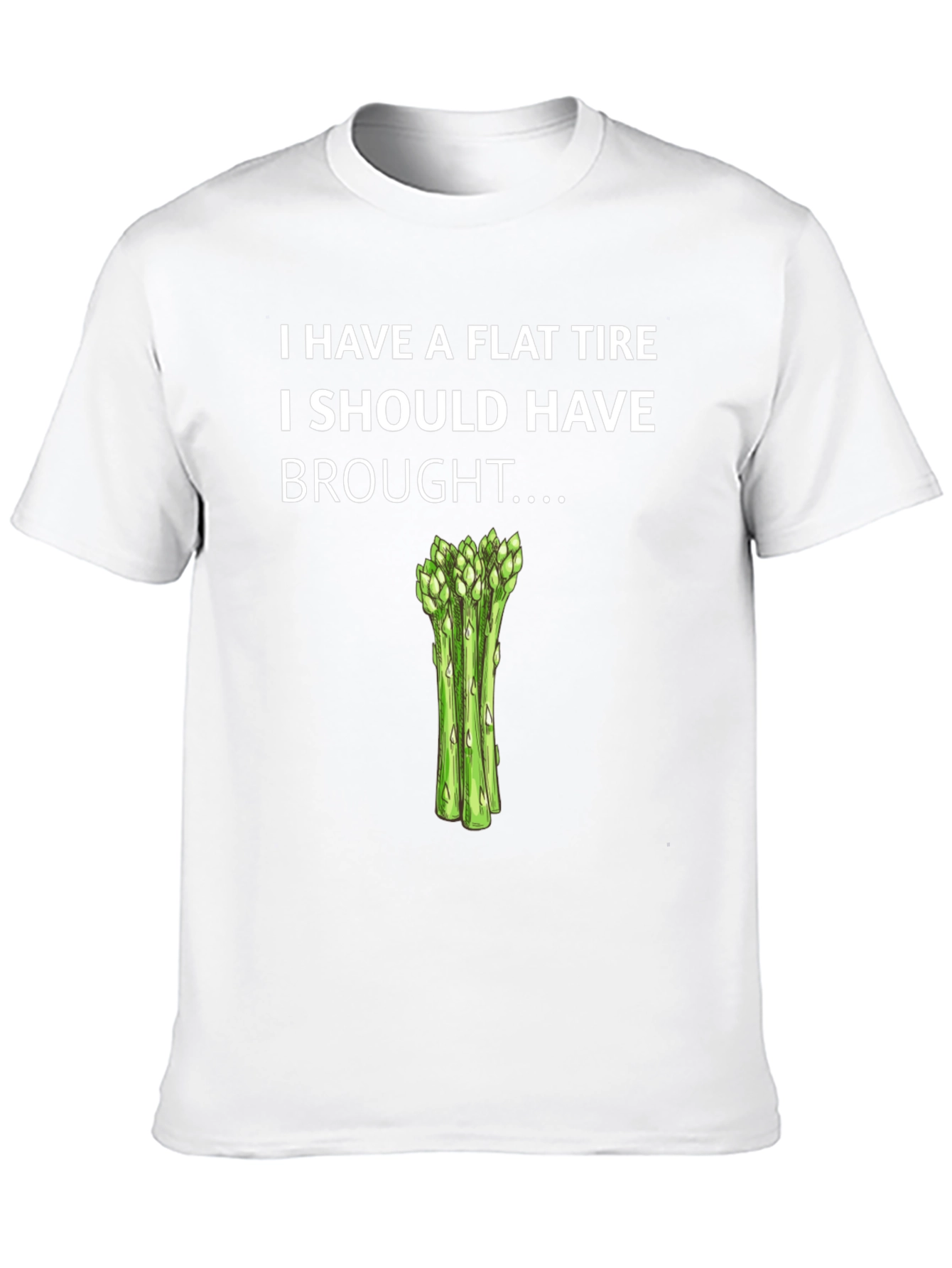 Flat Tire Asparagus T-Shirt Funny Graphic Tee