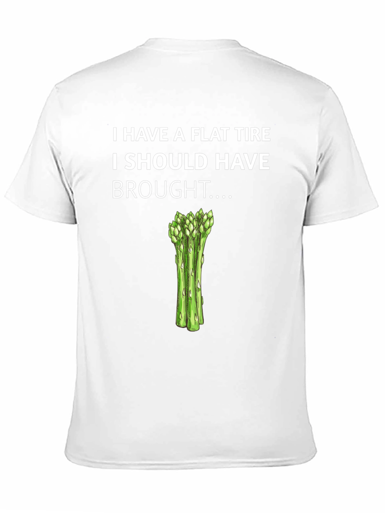 Flat Tire Asparagus T-Shirt Funny Graphic Tee