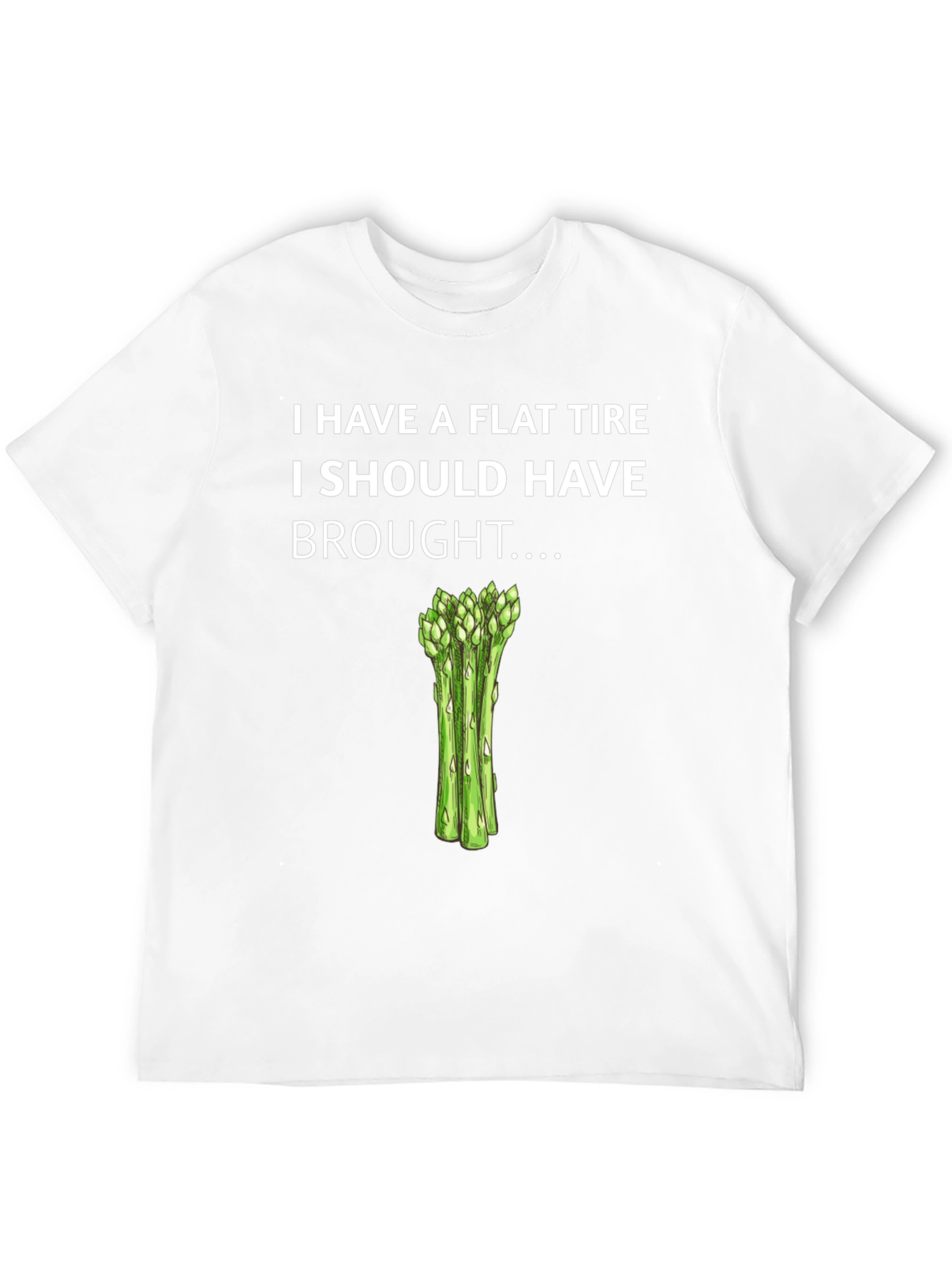 Flat Tire Asparagus T-Shirt Funny Graphic Tee