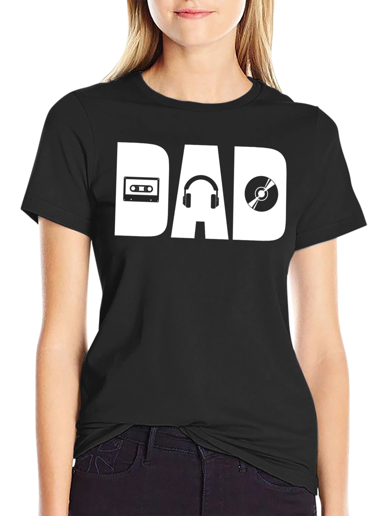 Music Dad T-Shirt - Cassette Headphones Vinyl