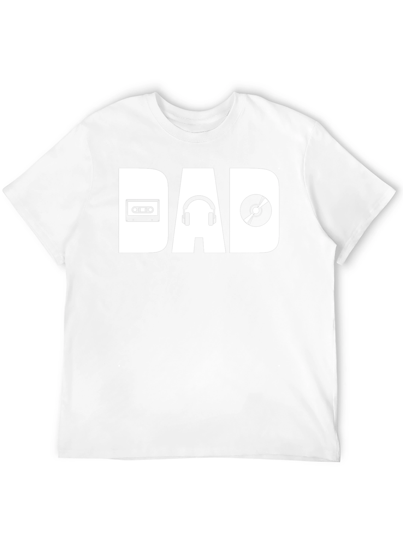 Music Dad T-Shirt - Cassette Headphones Vinyl