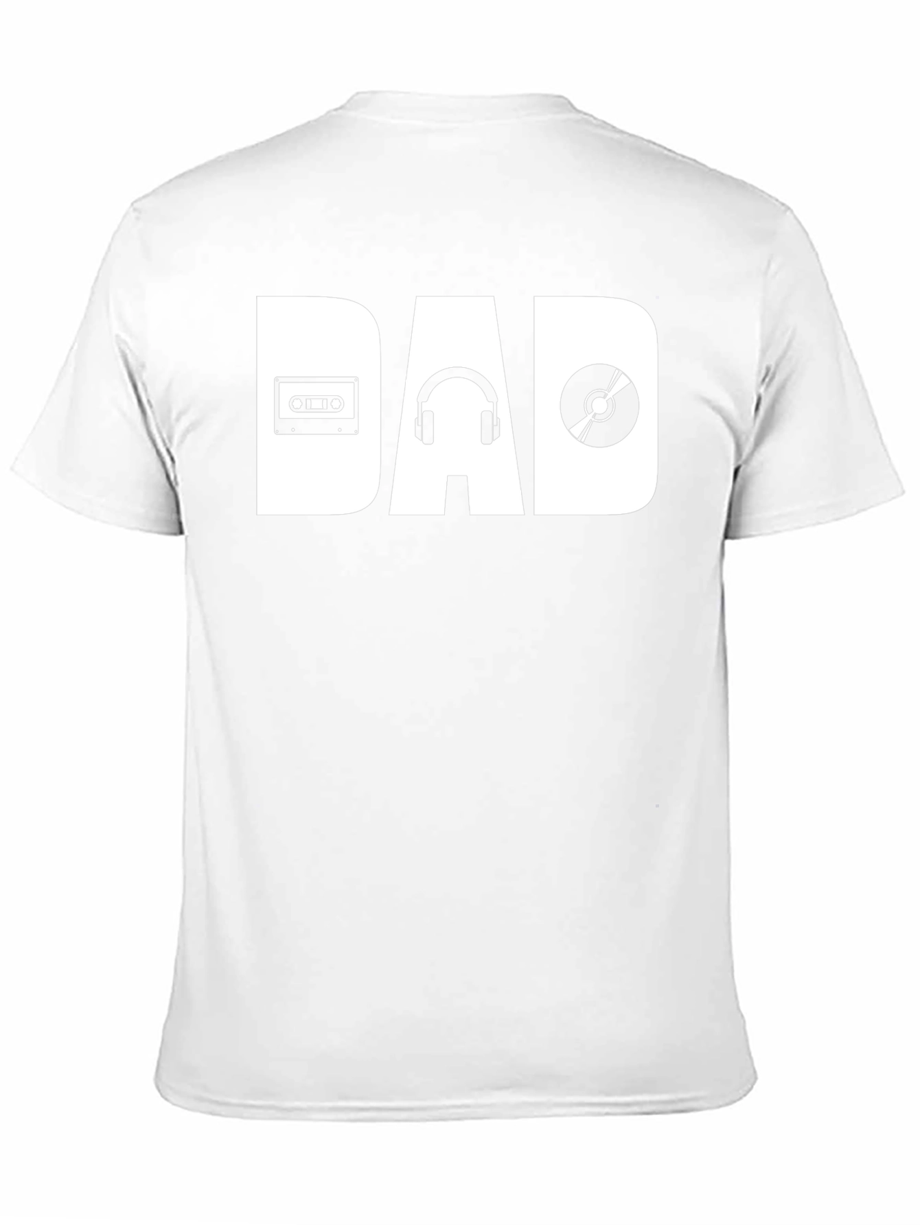 Music Dad T-Shirt - Cassette Headphones Vinyl