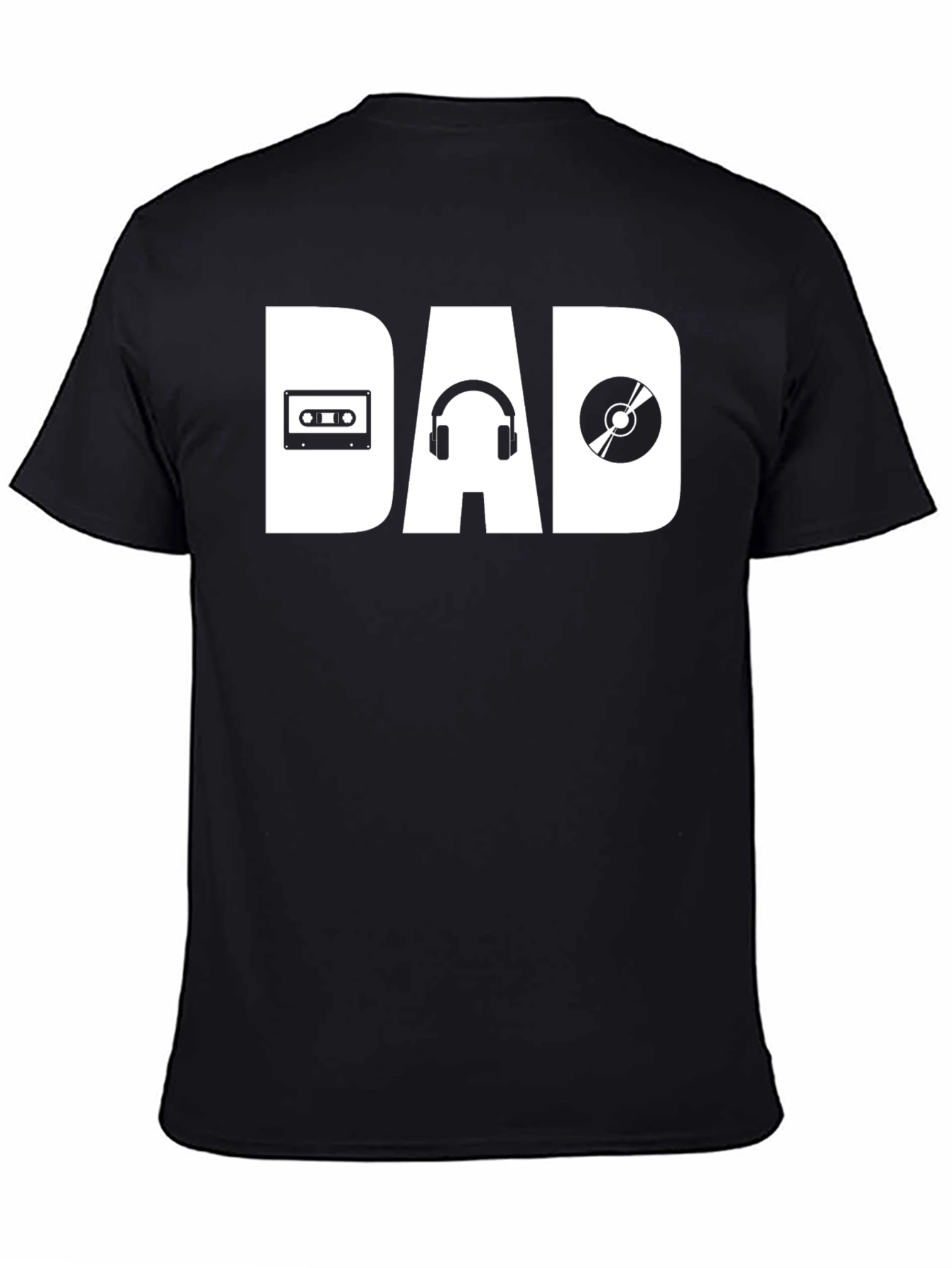 Music Dad T-Shirt - Cassette Headphones Vinyl