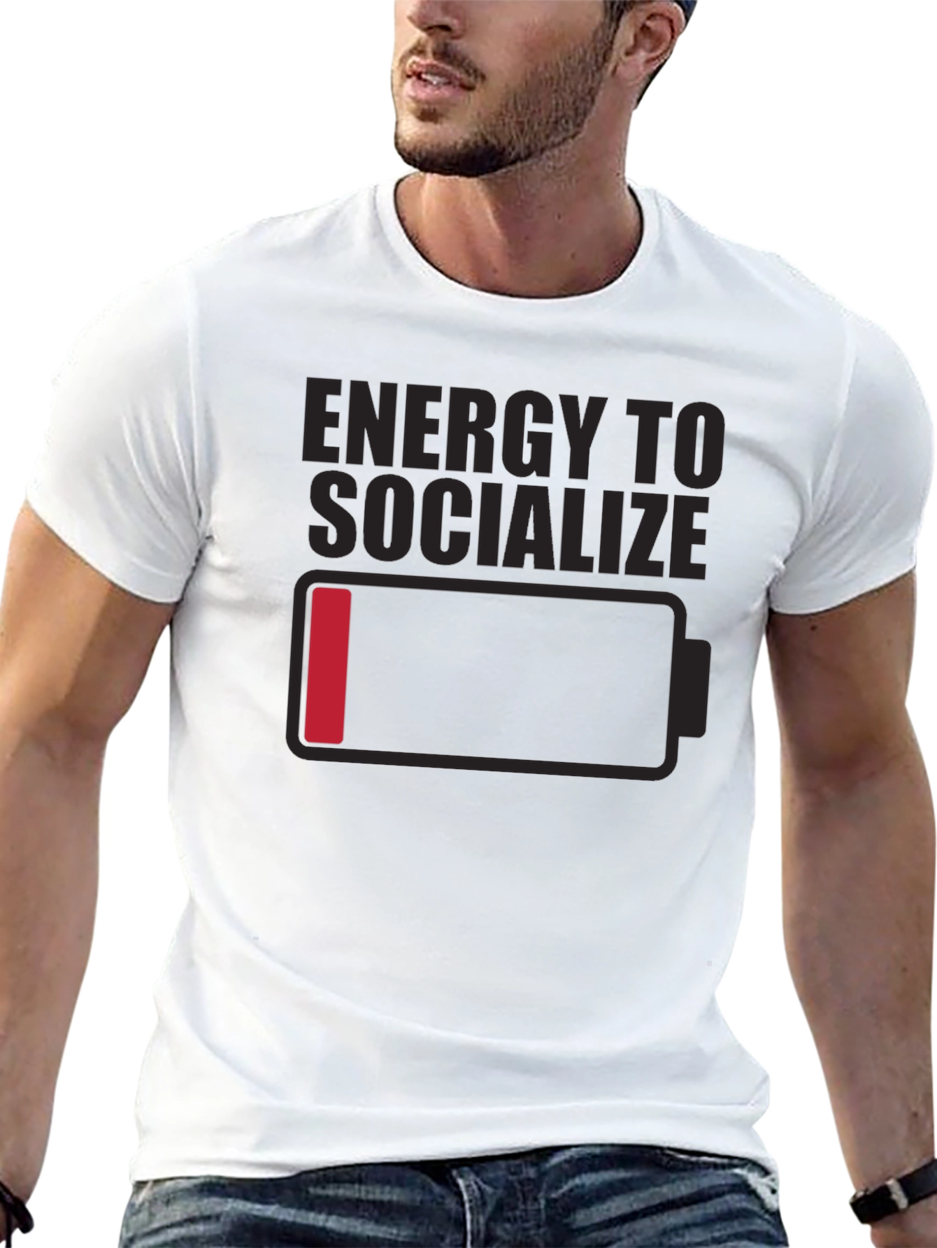 Low Energy Socializing Humor Graphic Tee
