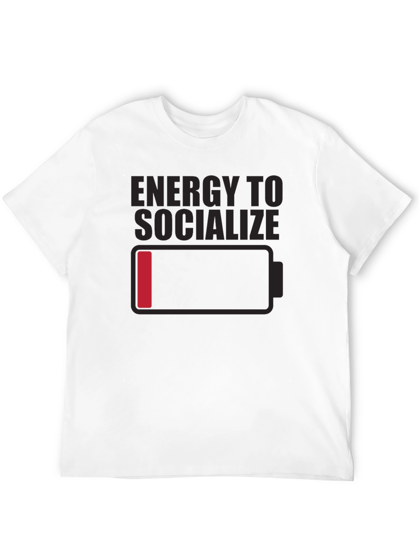Low Energy Socializing Humor Graphic Tee