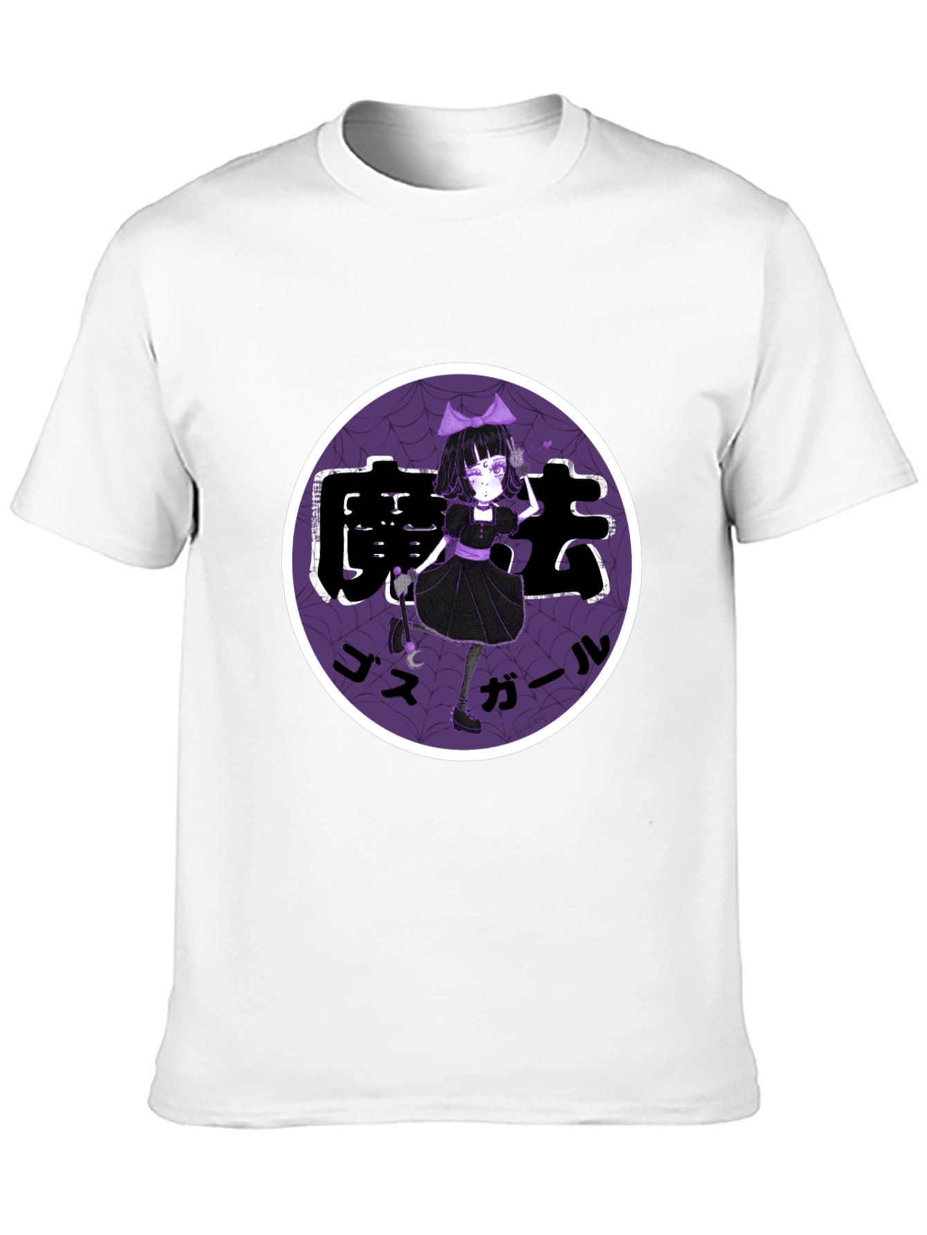 Anime Girl Graphic Tee - Emo Style