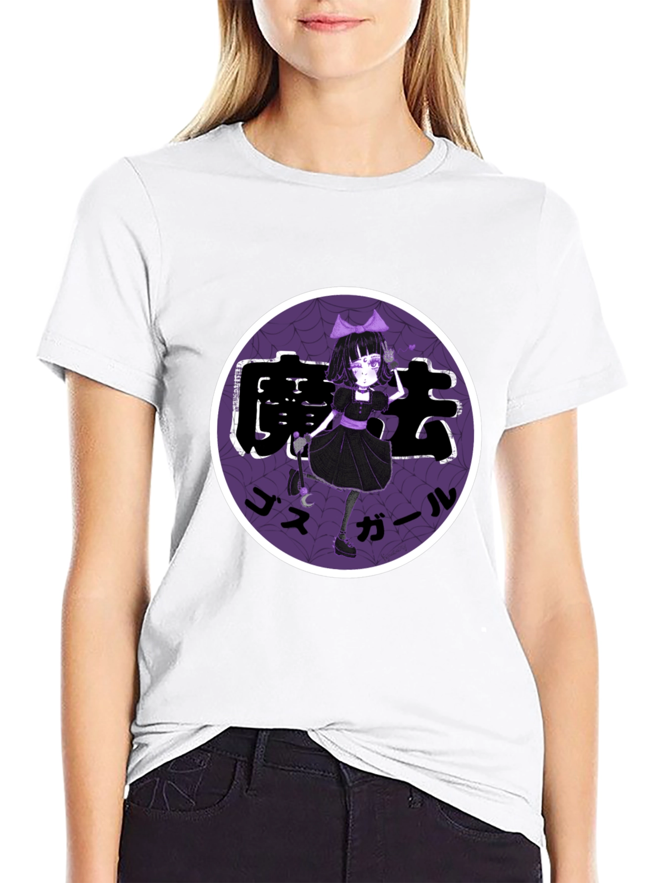 Anime Girl Graphic Tee - Emo Style