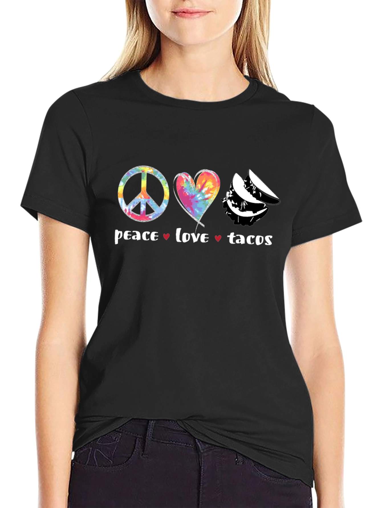 Peace Love Tacos Graphic Tee - Trendy Comfort