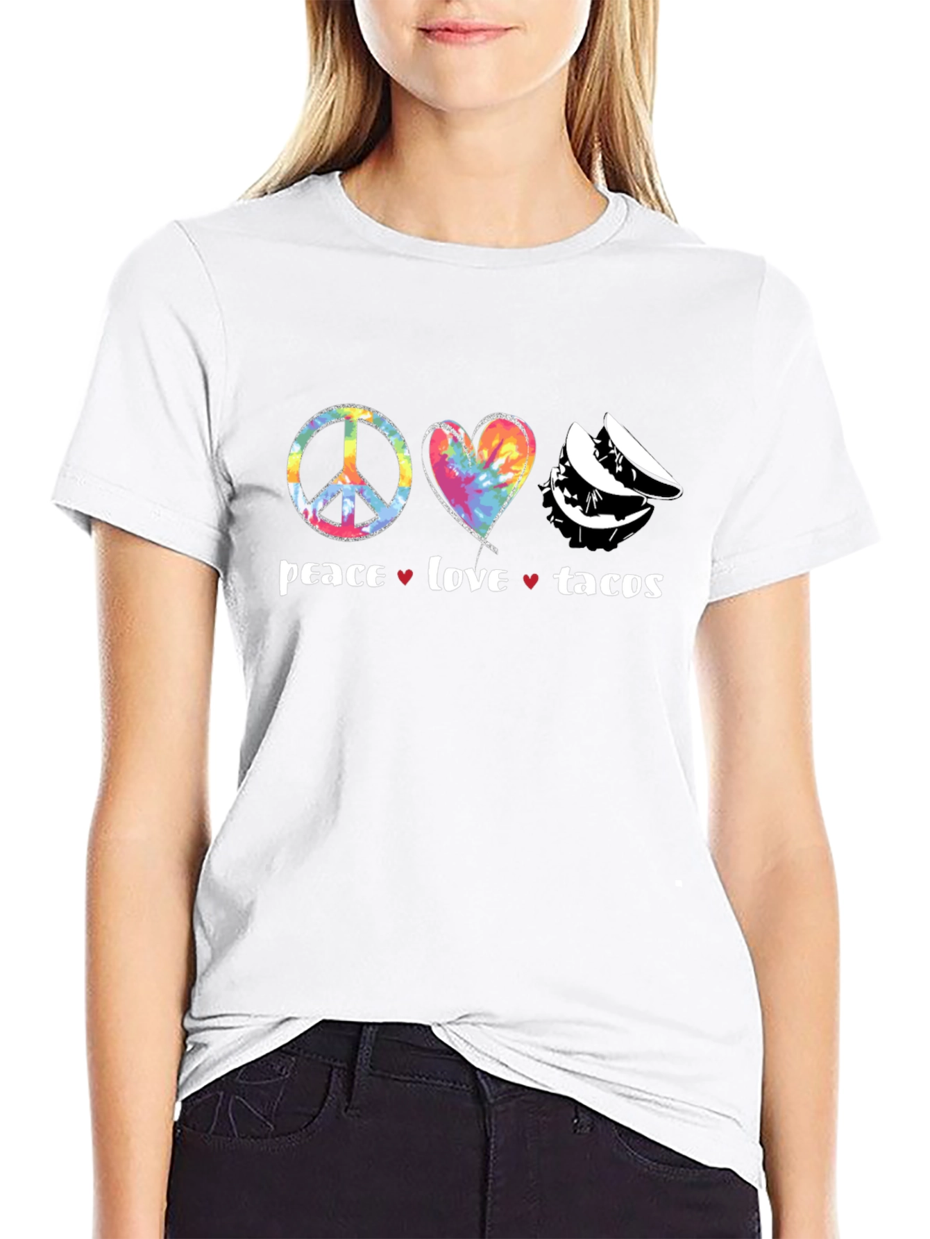 Peace Love Tacos Graphic Tee - Trendy Comfort