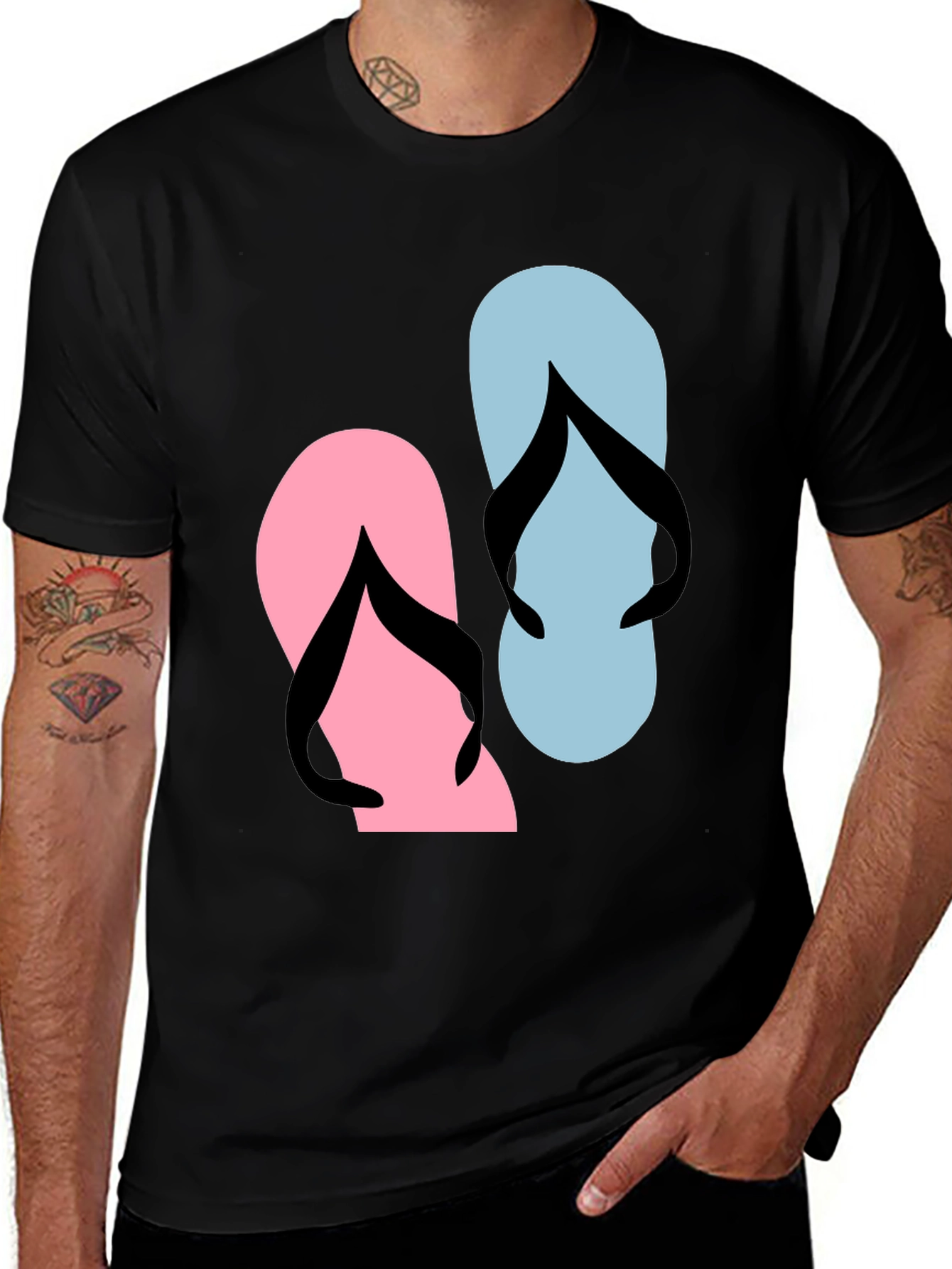 Flip Flop Graphic Tee - Casual Summer Style