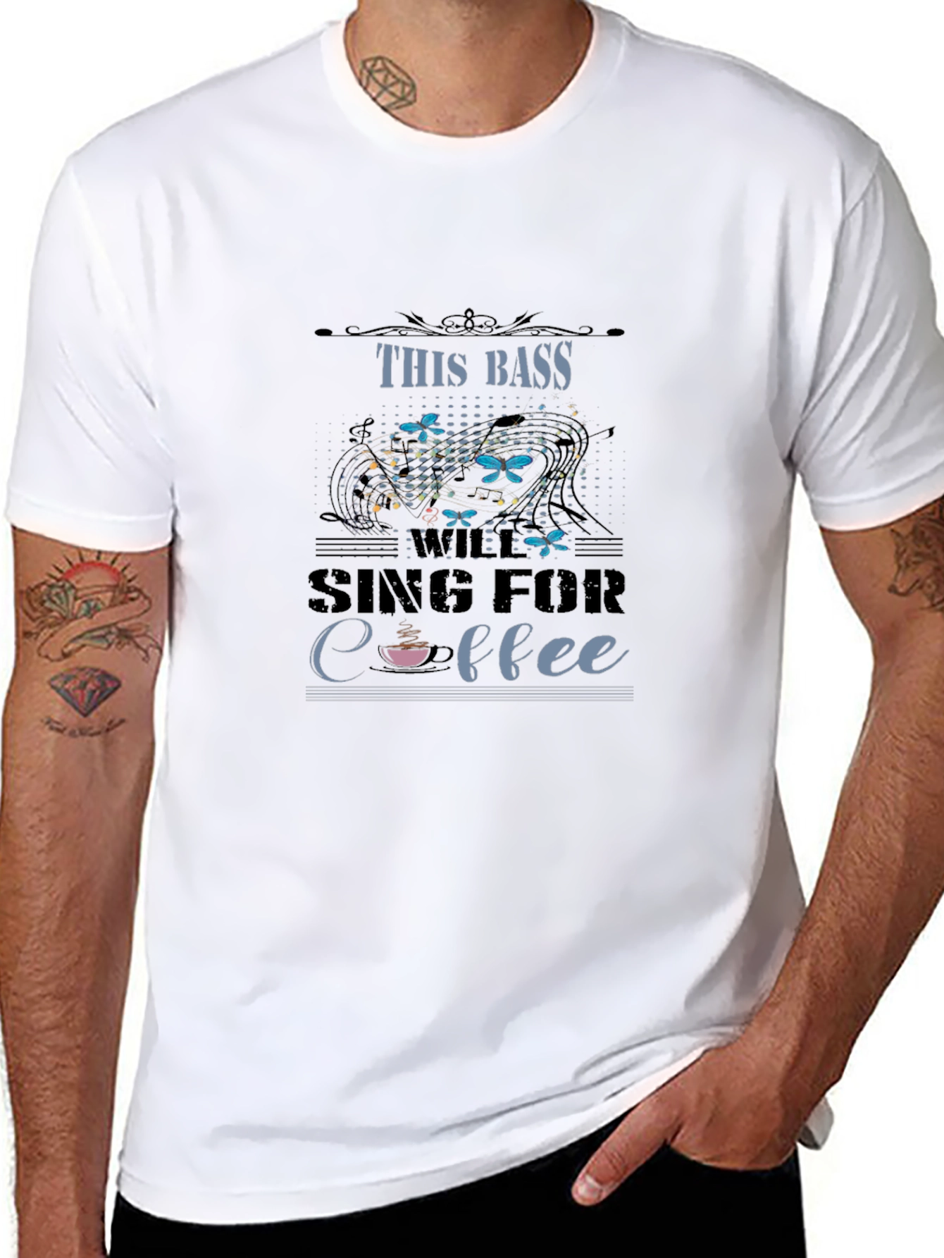 This Bass Will Sing For Coffee Graphic T-Shirt