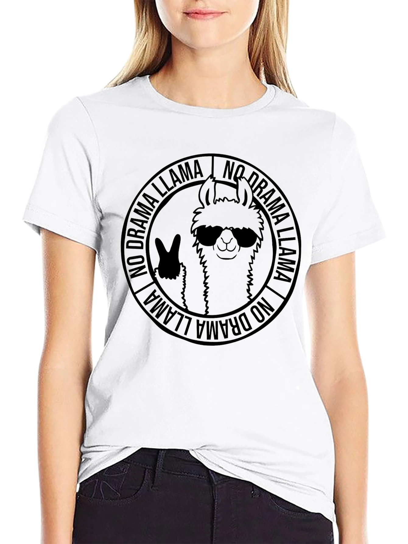 No Drama Llama T-Shirt - Cool Graphic Tee