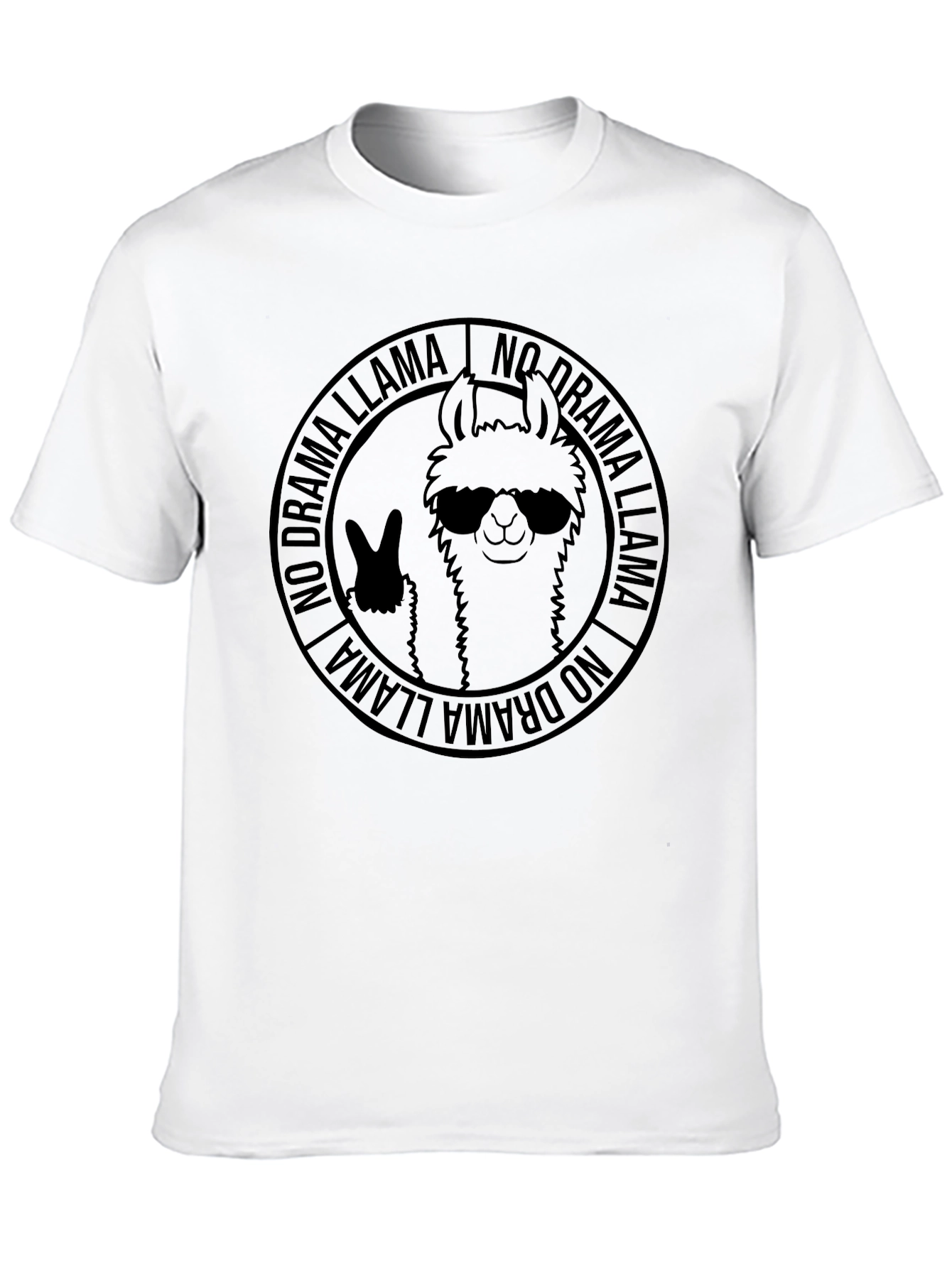No Drama Llama T-Shirt - Cool Graphic Tee