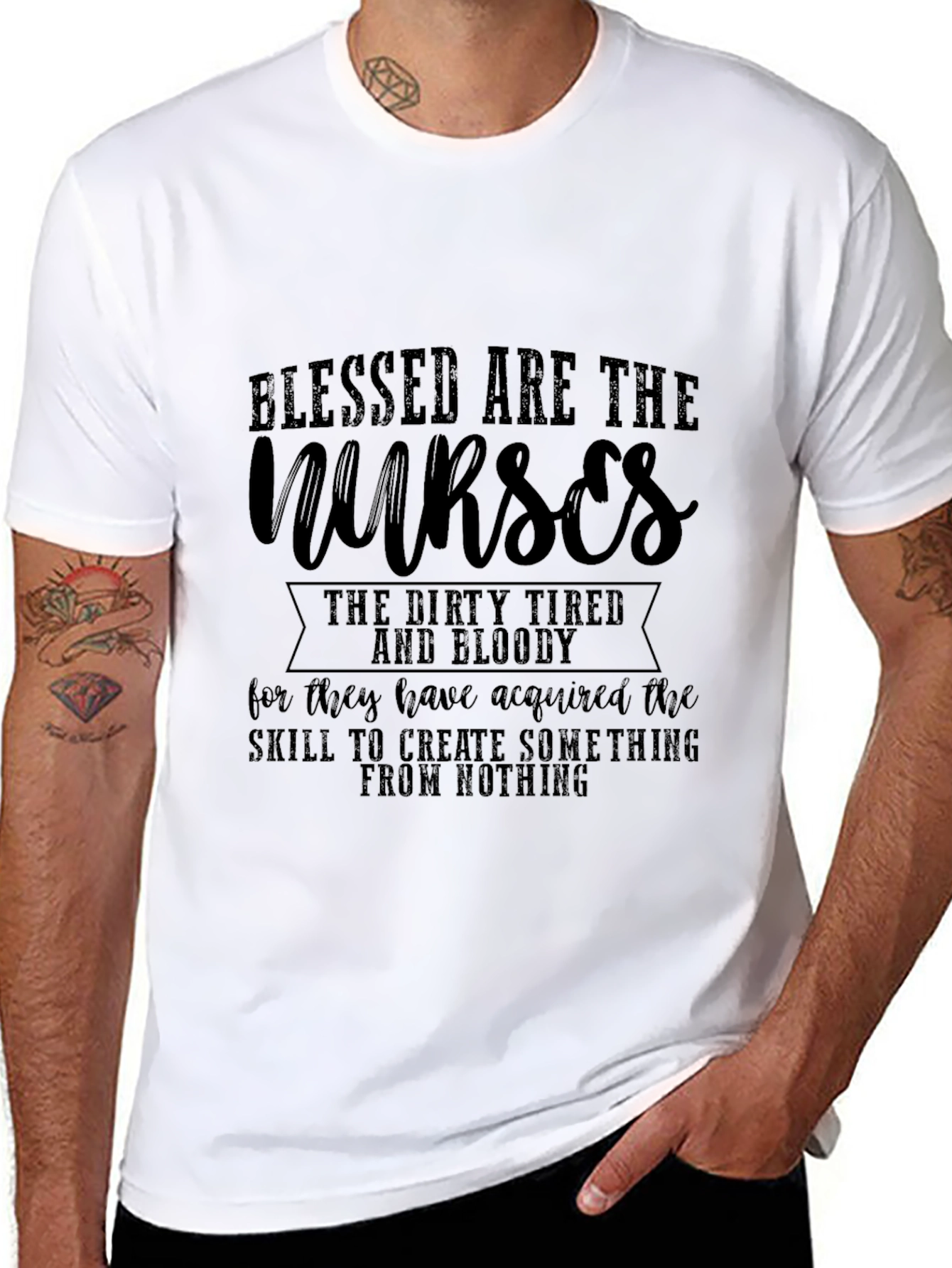 Blessed Nurses T-Shirt - Dirty Tired & Bloody Tee