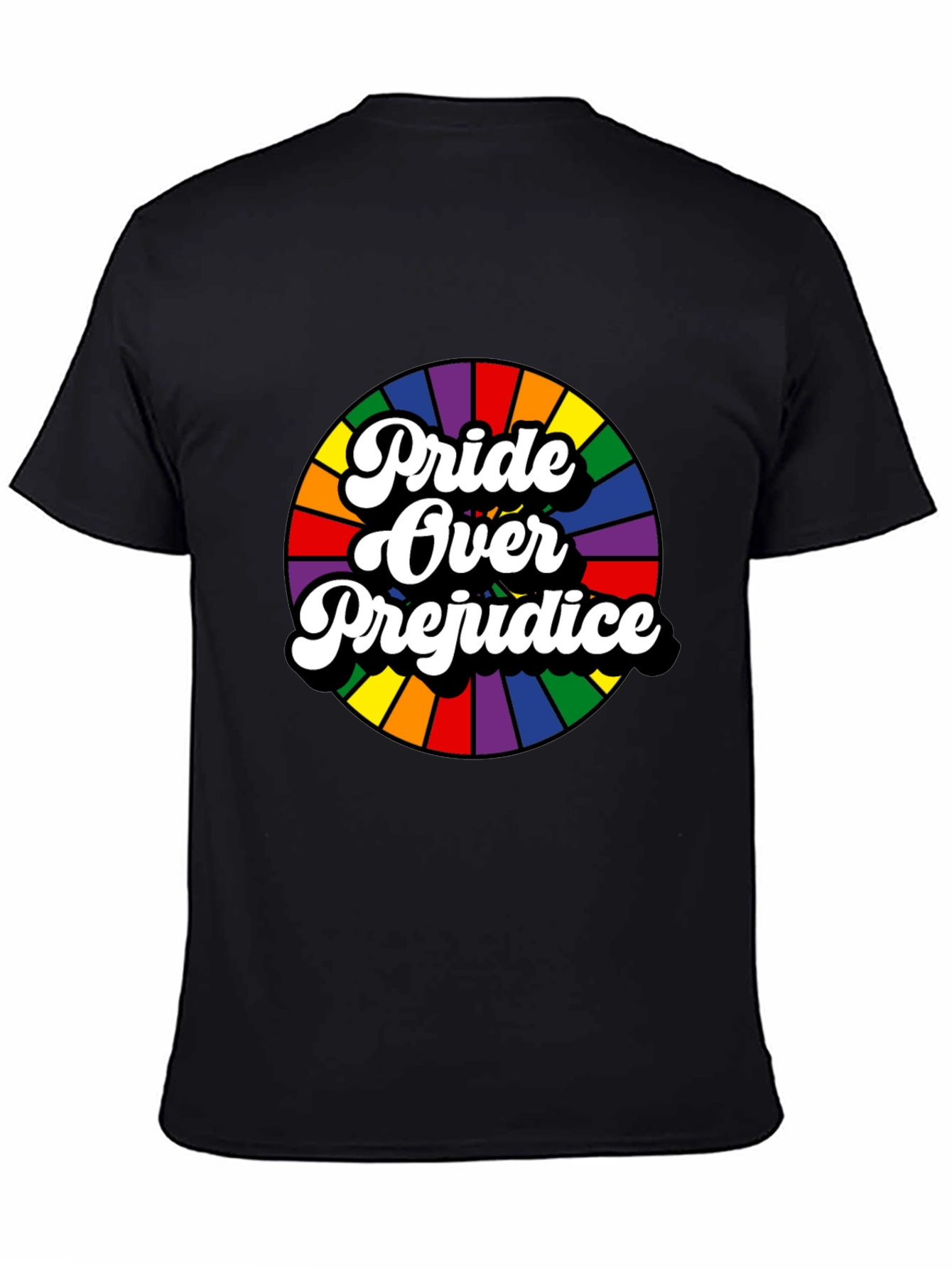 Pride Over Prejudice Graphic Tee - Black