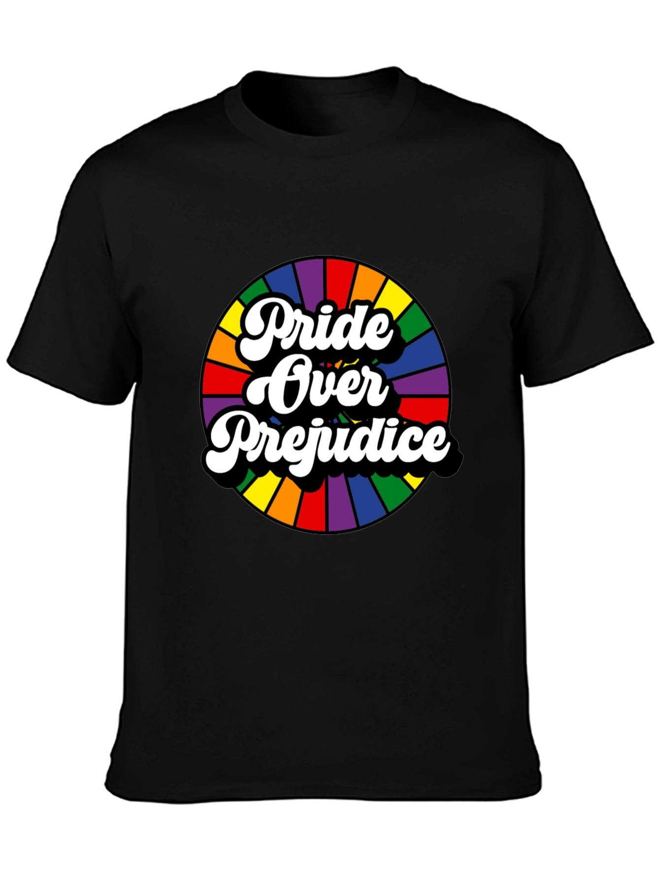Pride Over Prejudice Graphic Tee - Black