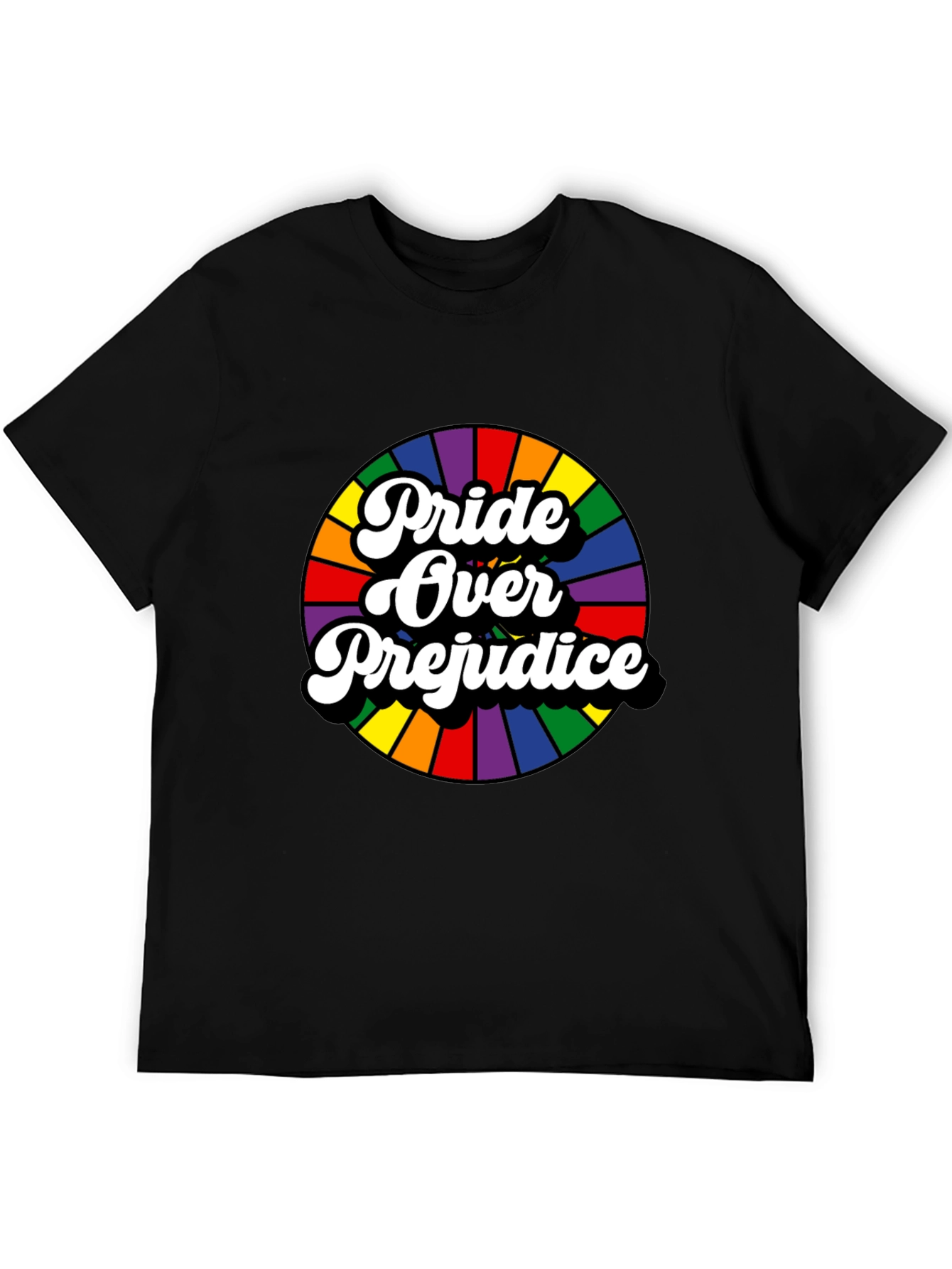 Pride Over Prejudice Graphic Tee - Black