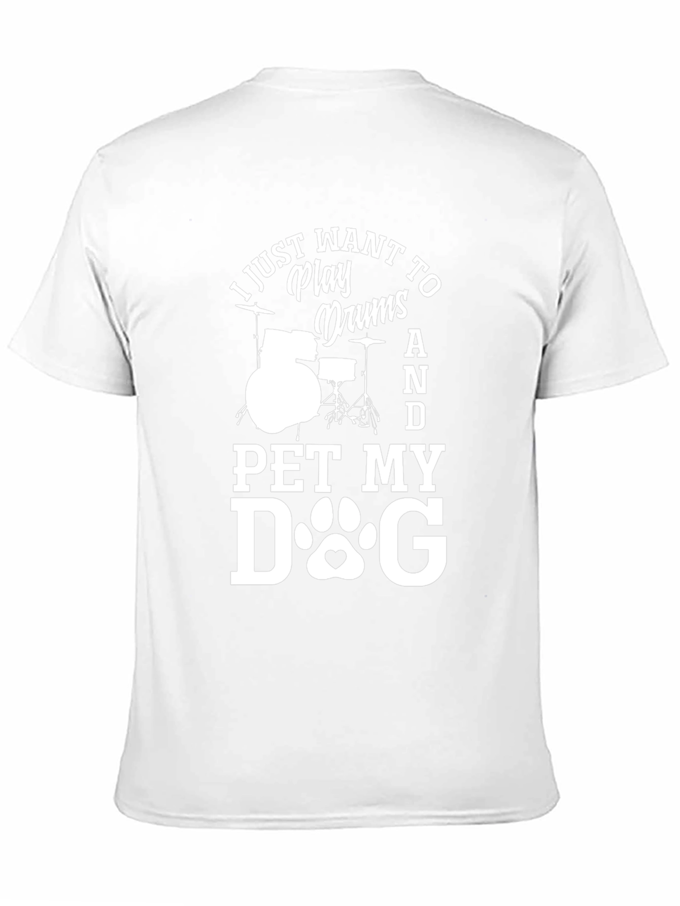 Drum and Dog Graphic Tee - Black