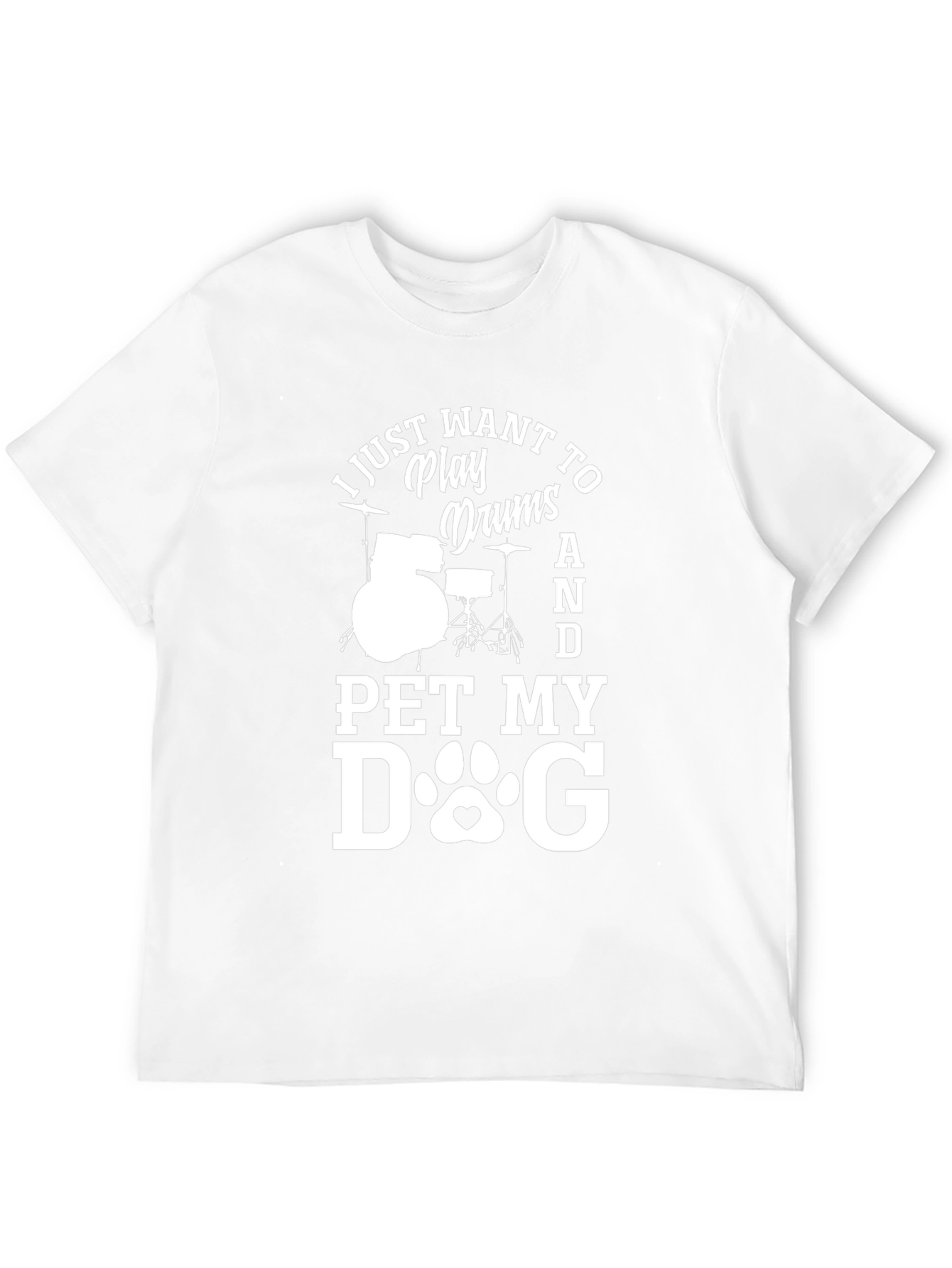 Drum and Dog Graphic Tee - Black
