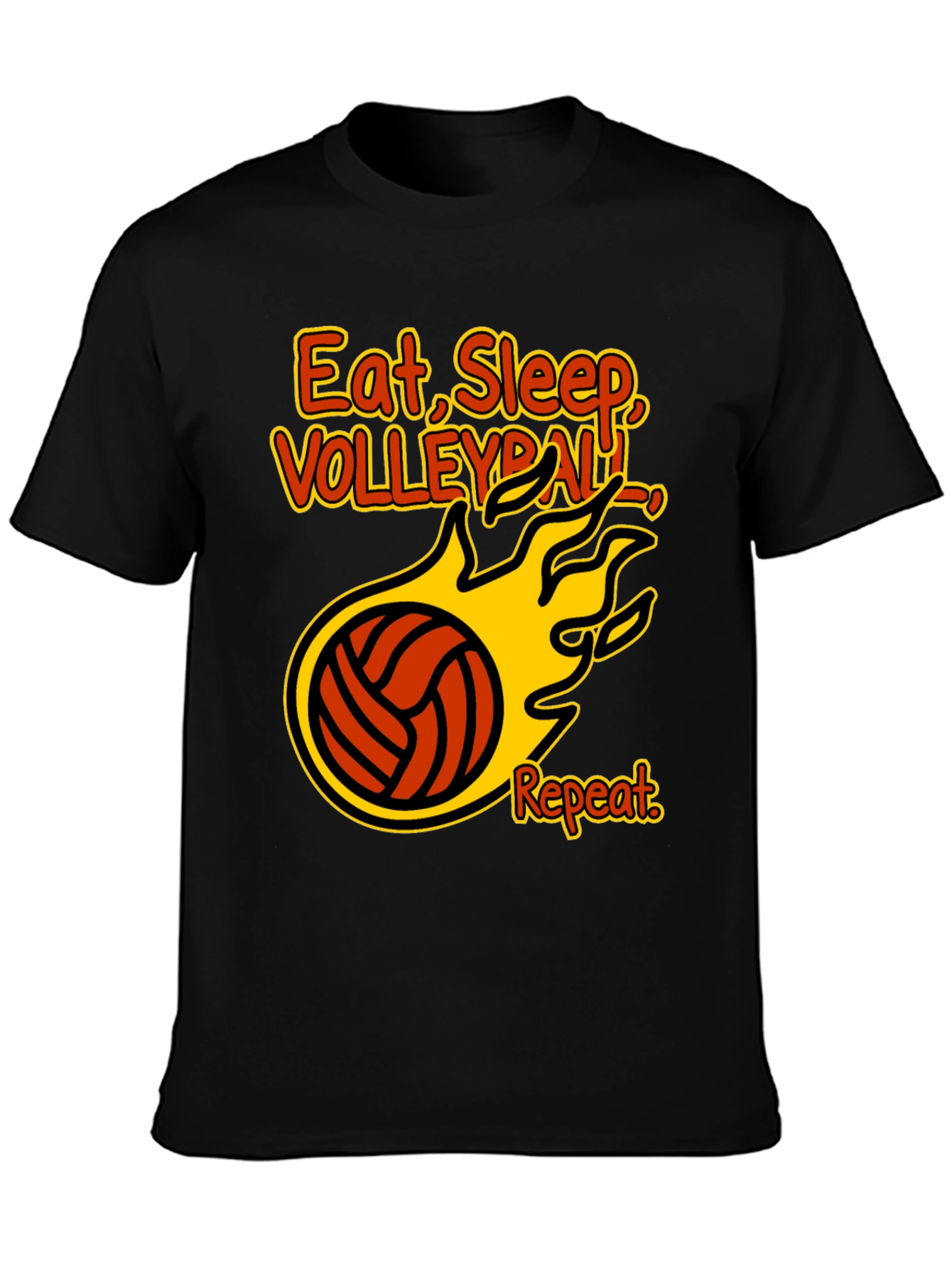 Eat Sleep Volleyball Repeat Graphic Tee